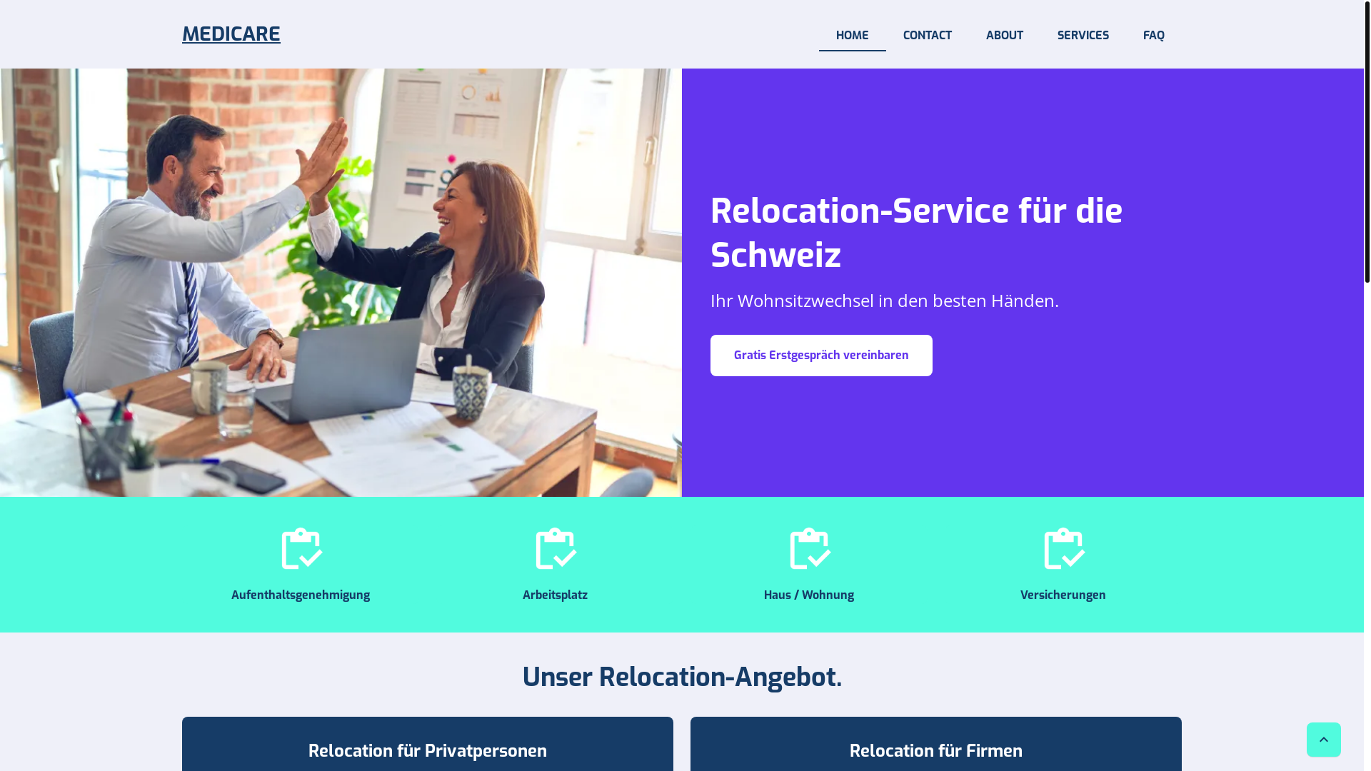 website screenshot of https://suisse-relocate.ch/