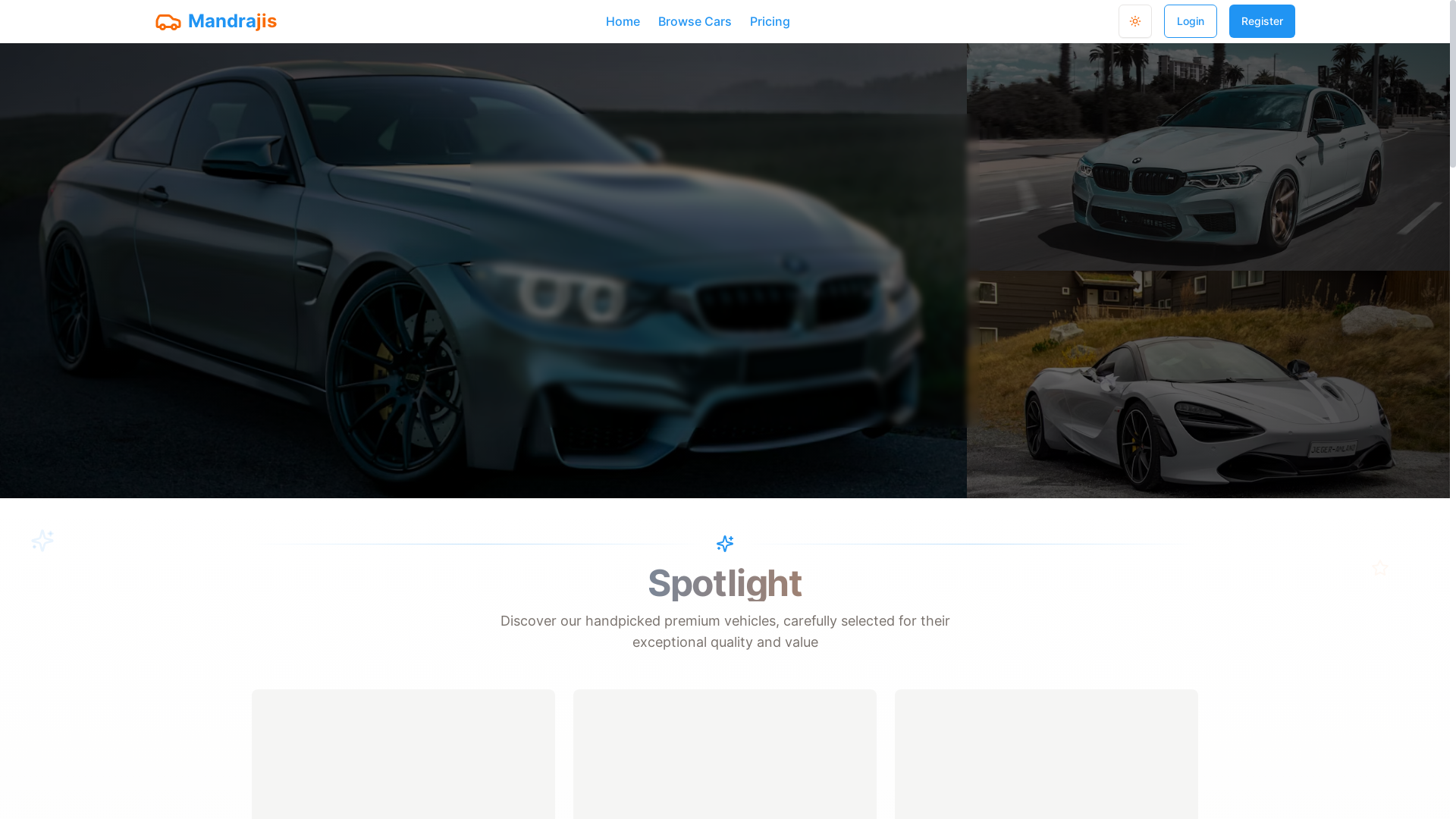 website screenshot of https://mandrajis-frontend.pages.dev/
