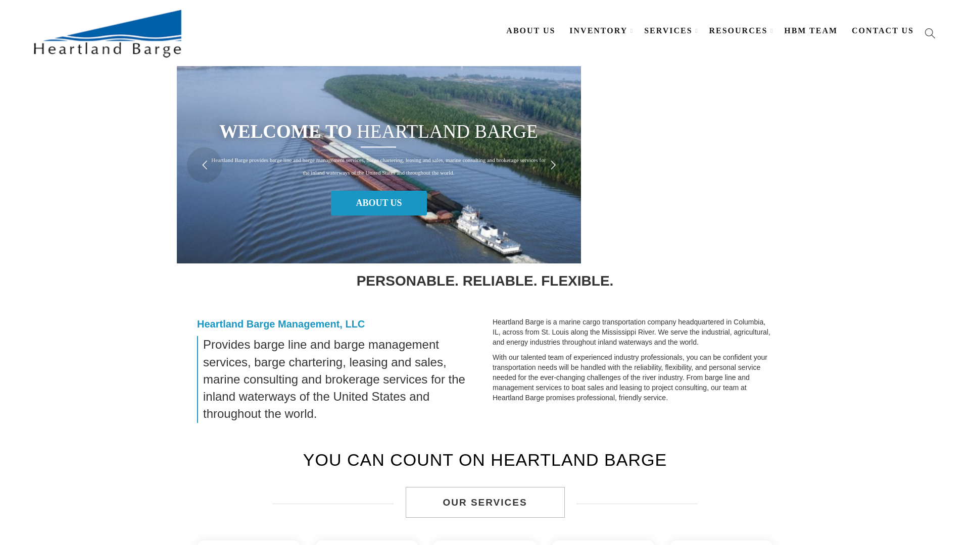 website screenshot of https://lightroom.heartlandbarge.com