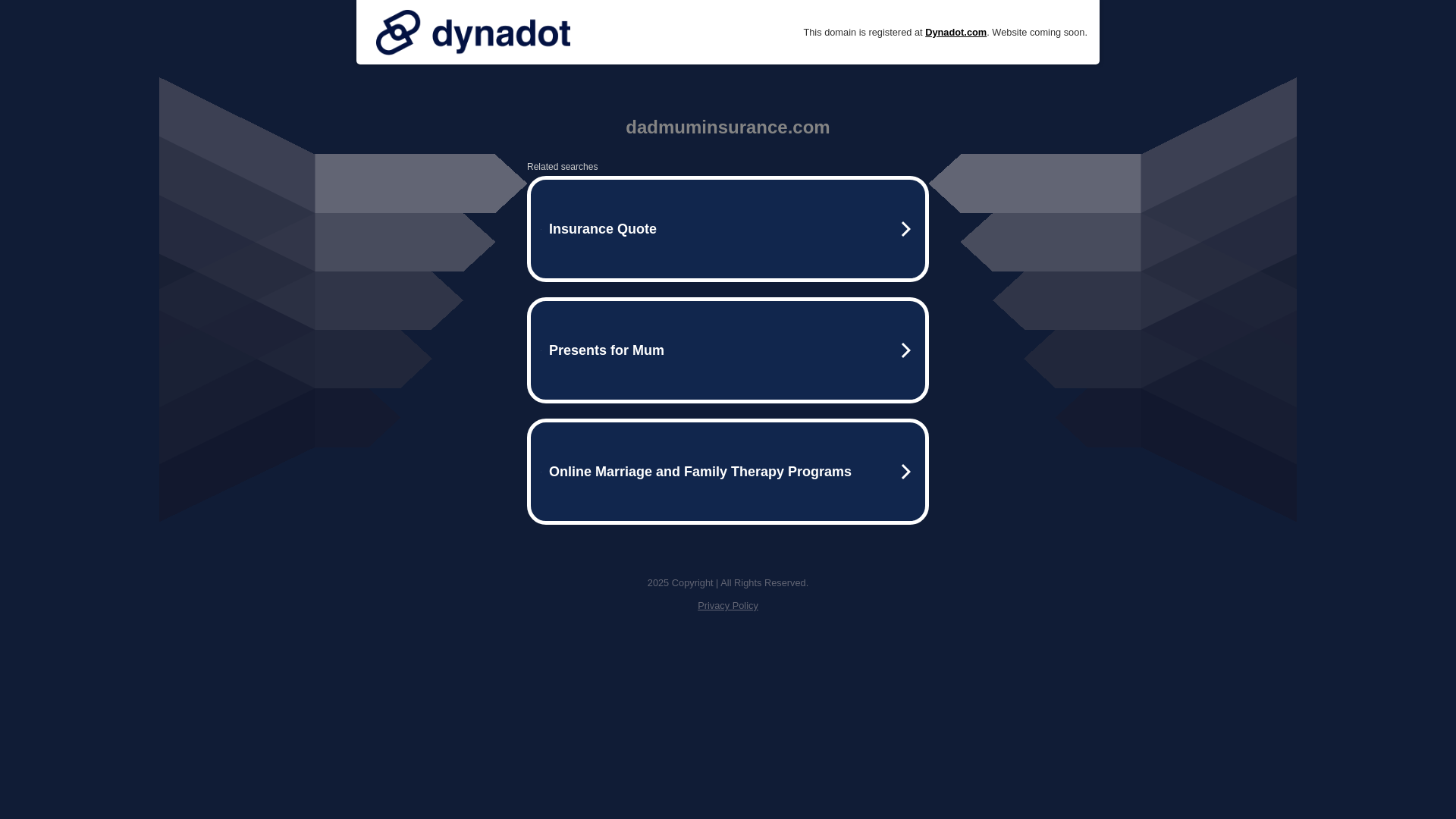website screenshot of https://dadmuminsurance.com/