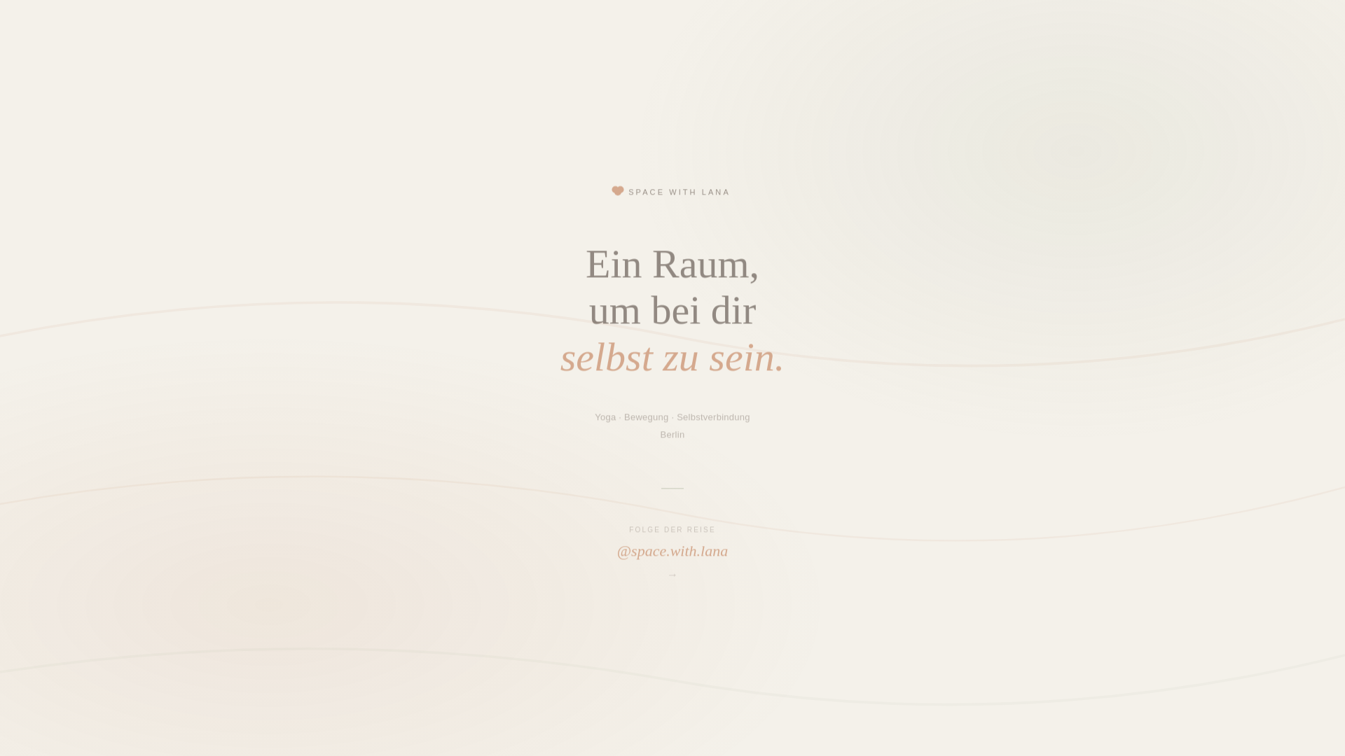 website screenshot of https://spacewithlana.com/