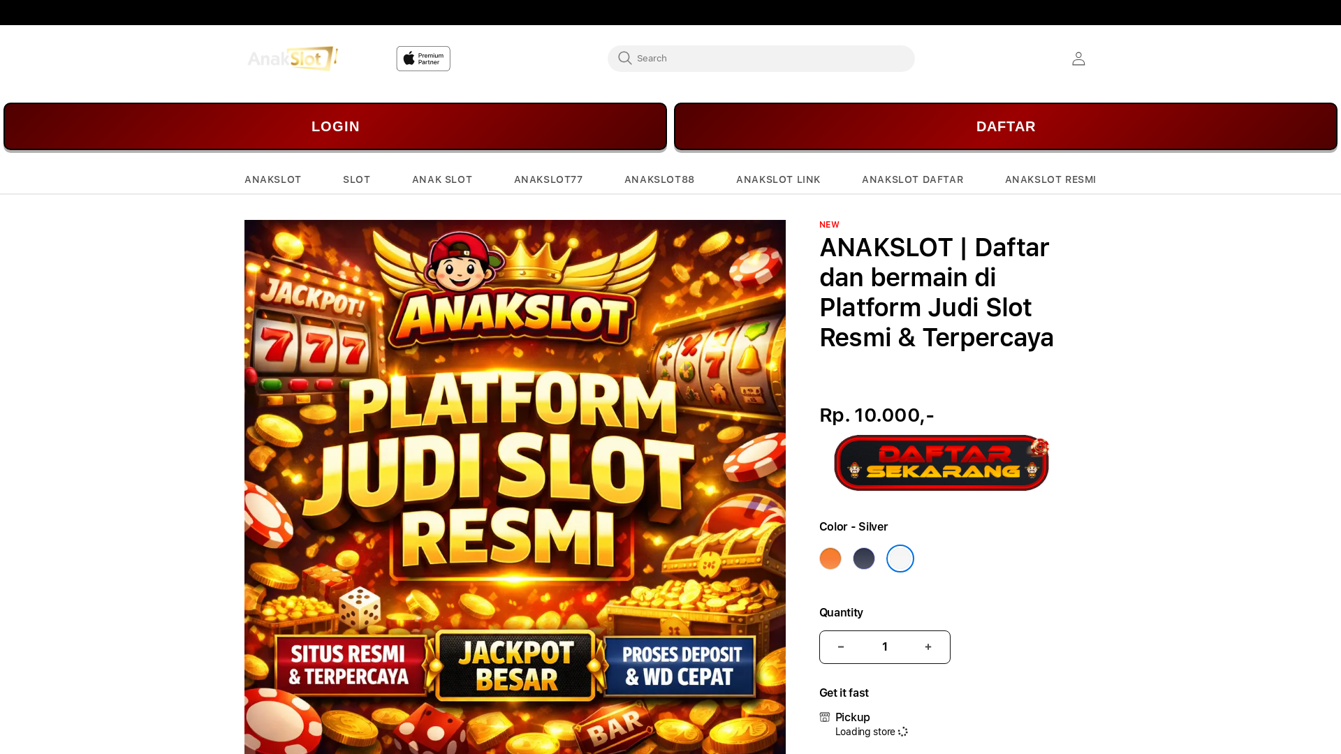 website screenshot of https://anakslot.help/