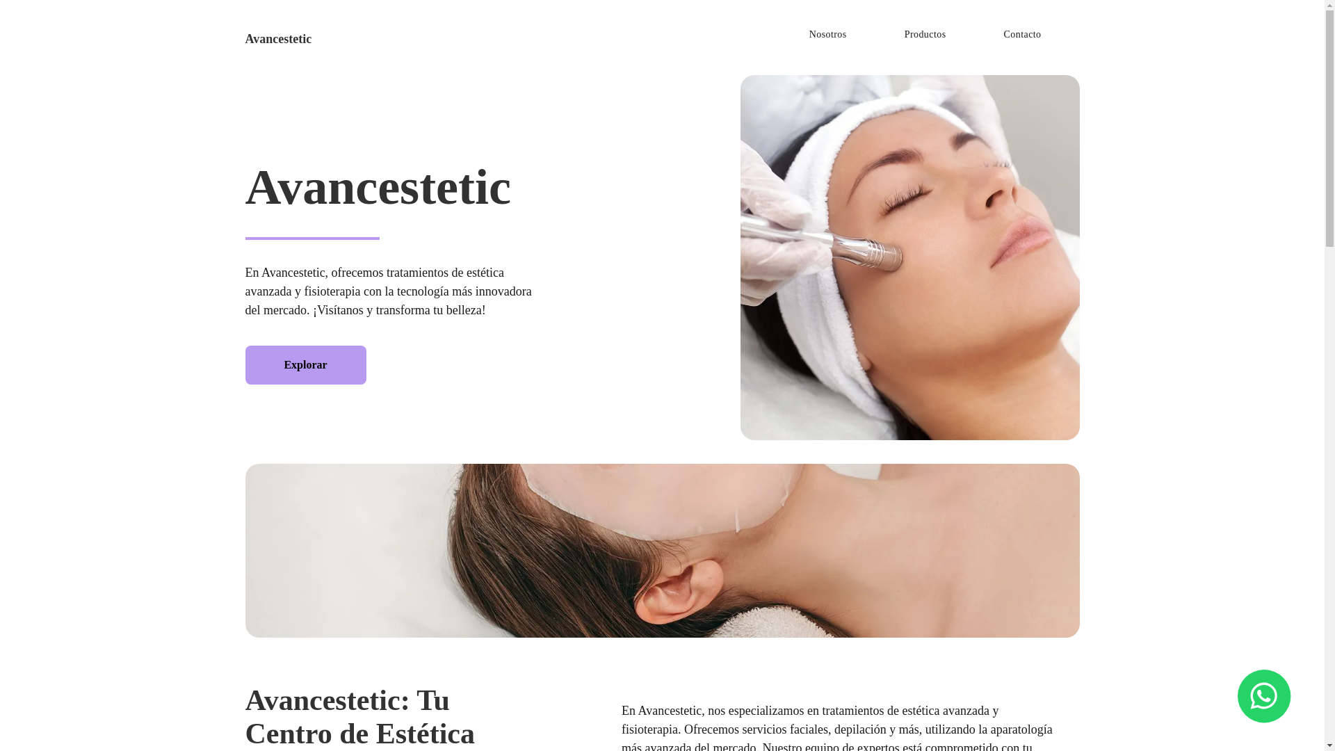 website screenshot of https://avancestetic.es/