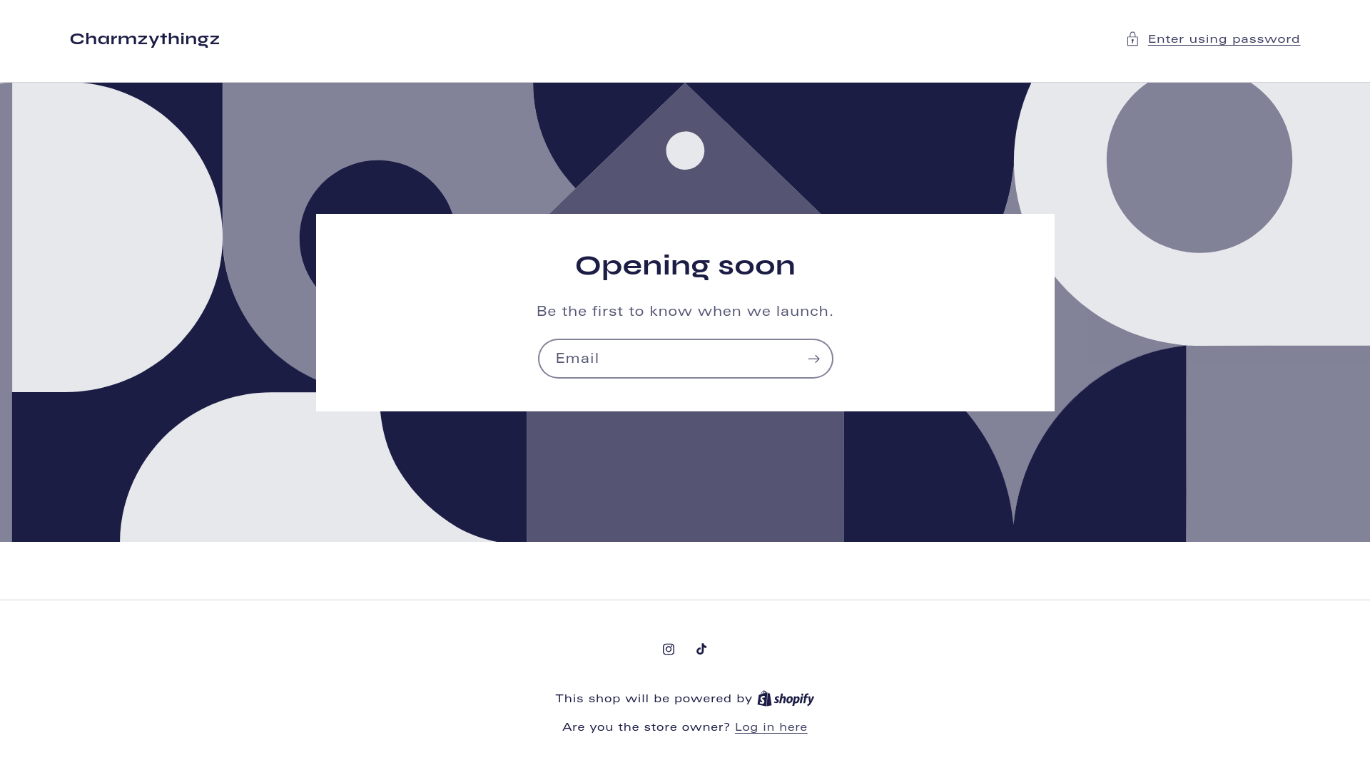 website screenshot of https://charmzythingz.com/
