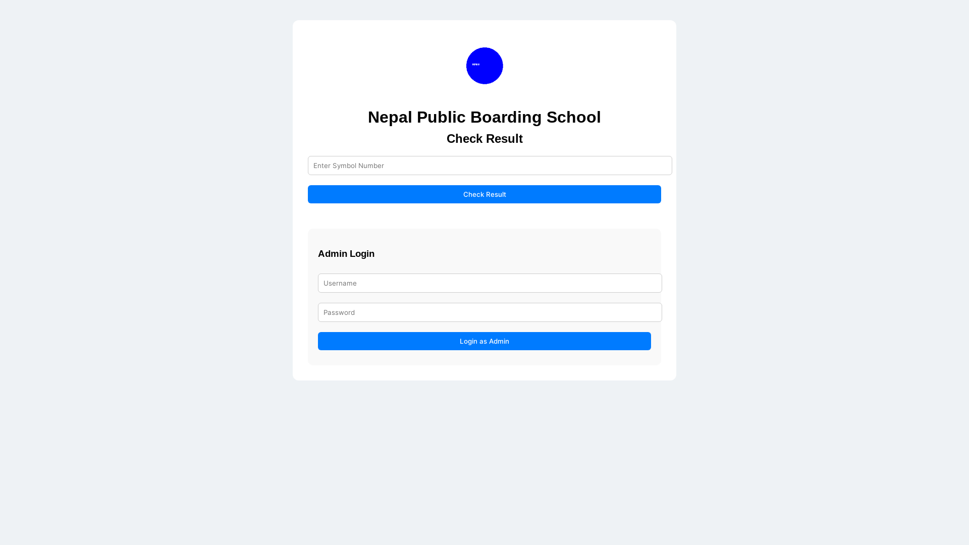 website screenshot of https://nppublicresults.pages.dev/