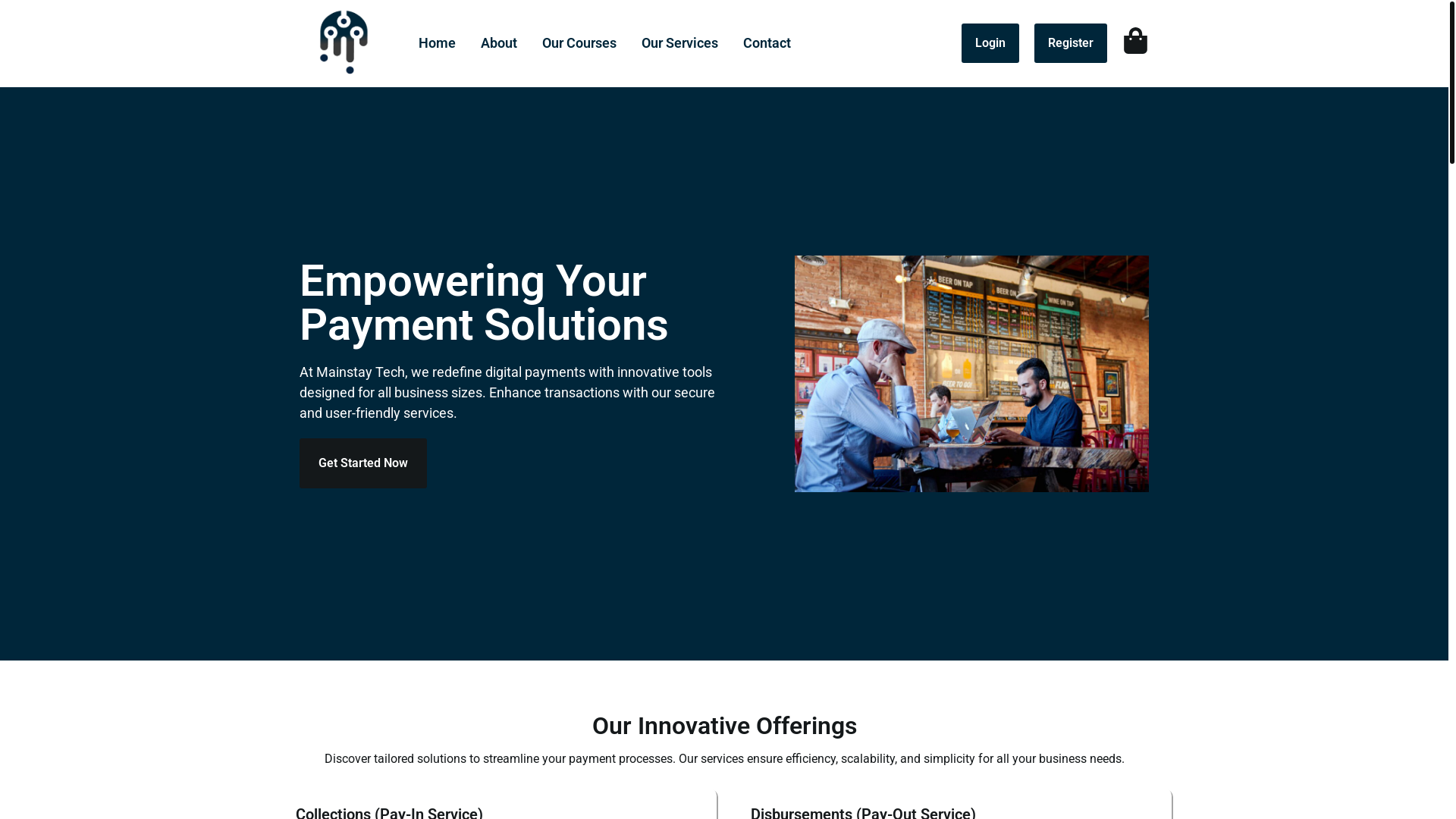 website screenshot of https://mainstaytech.site/