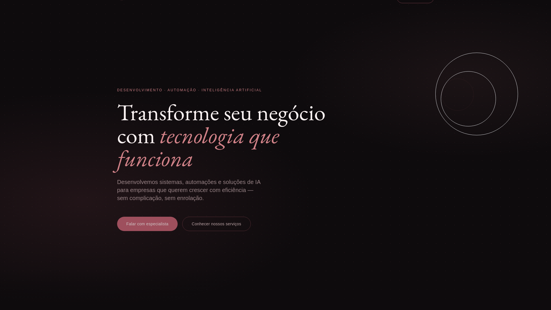 website screenshot of https://celinetech.com.br