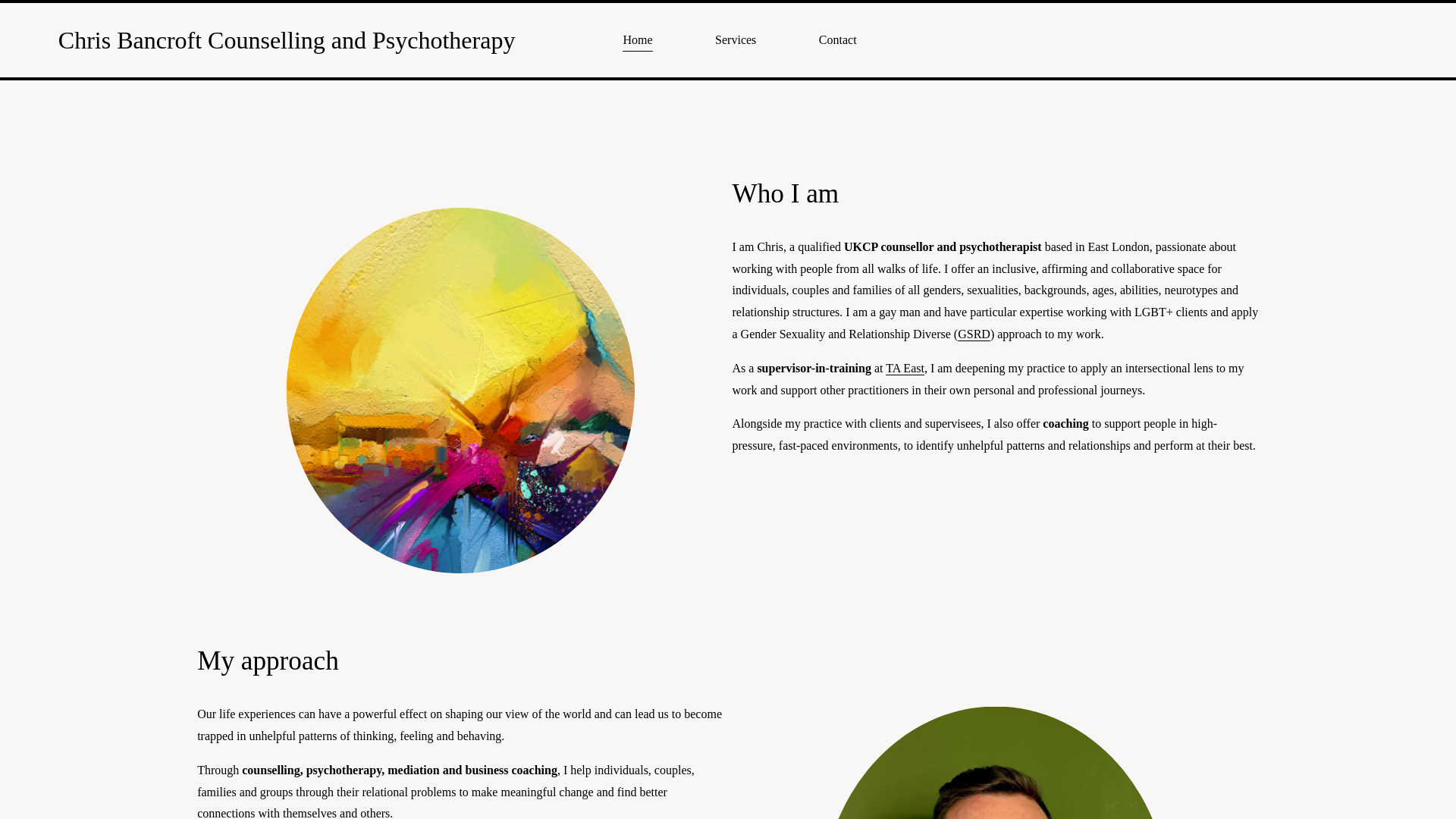website screenshot of https://shoreditchtherapy.uk