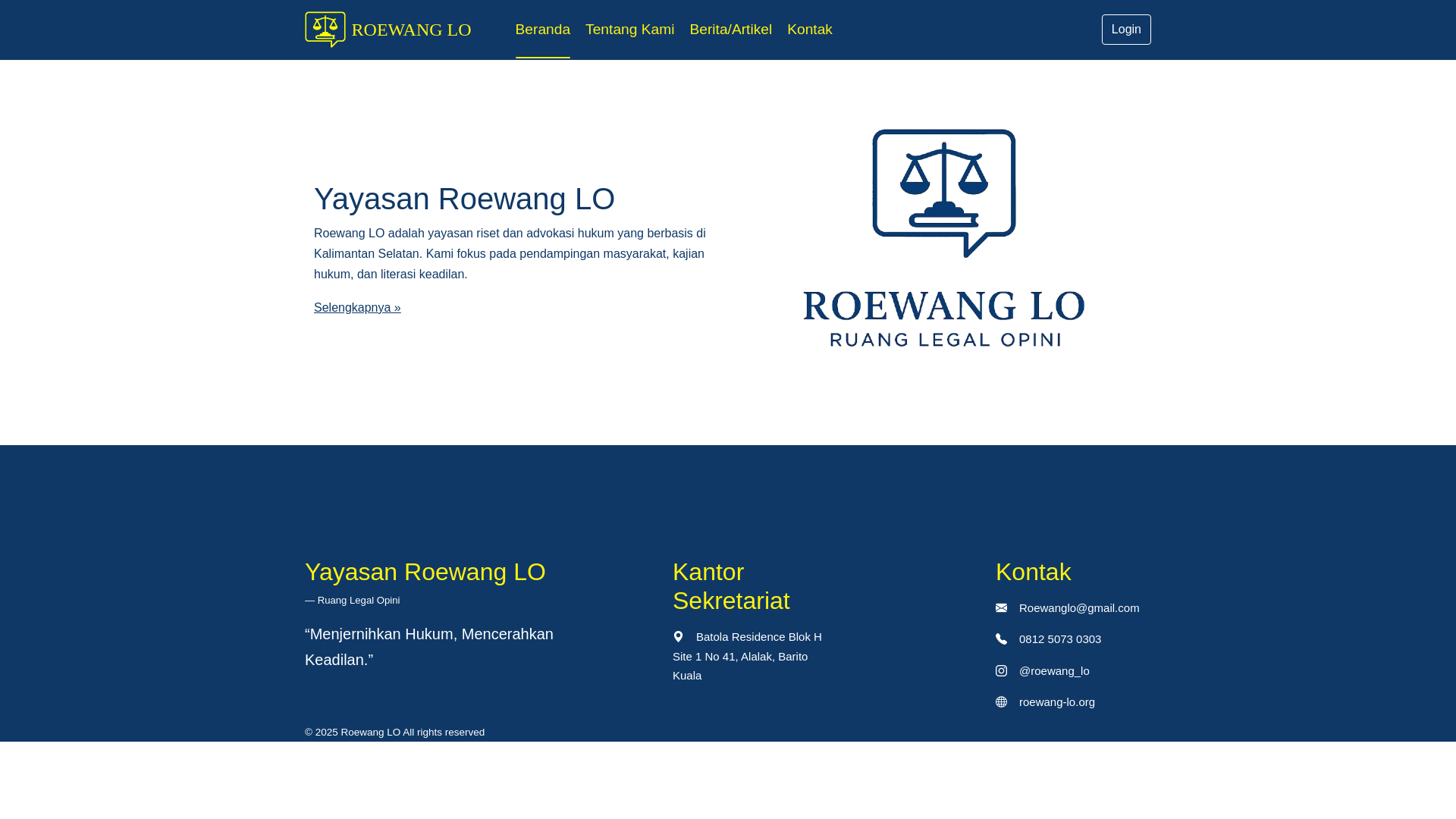 website screenshot of https://roewang-lo.or.id/