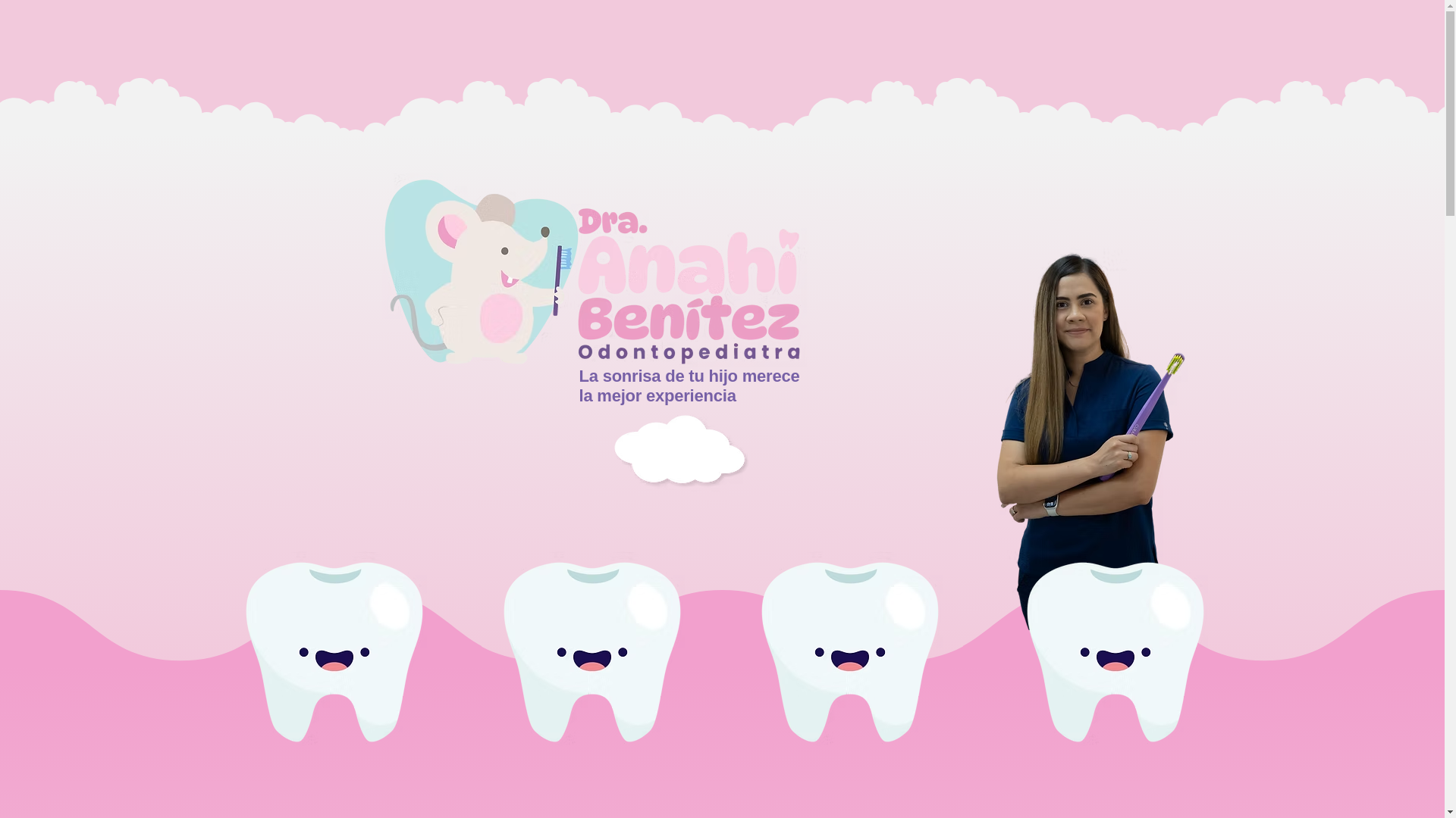 website screenshot of https://draanahiodontopediatra.com/