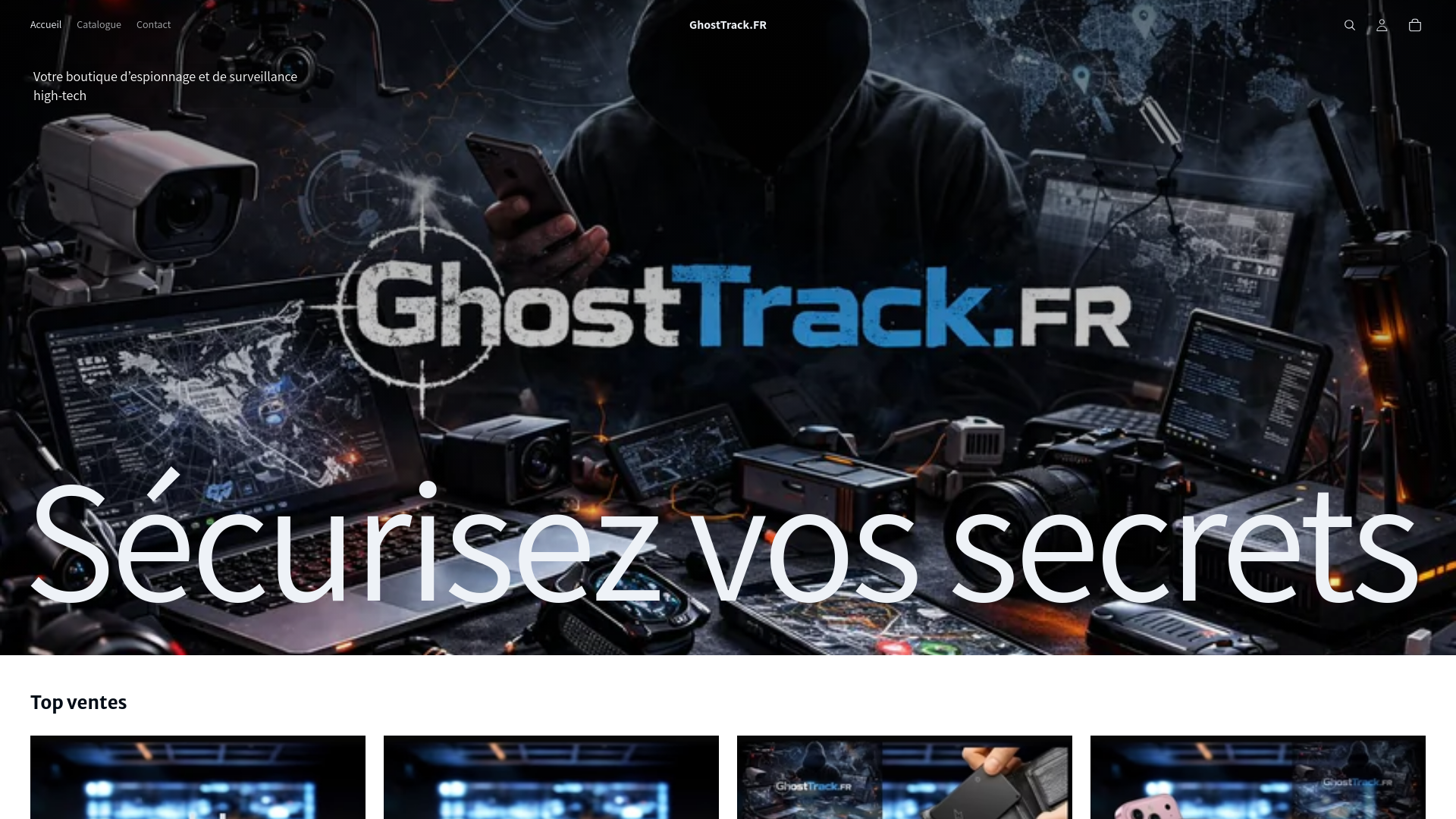 website screenshot of https://ghosttrack.fr