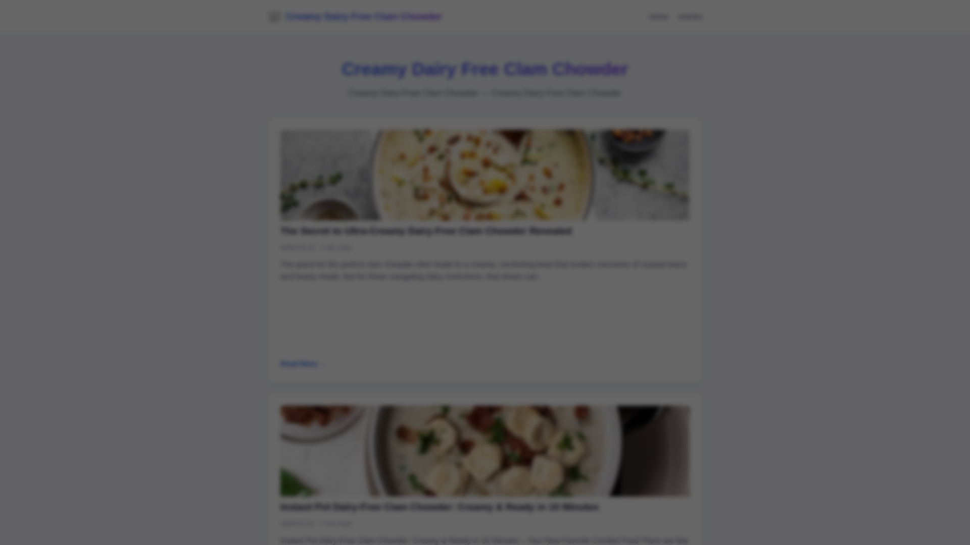 website screenshot of https://creamy-dairy-free-clam-chowder.pages.dev/