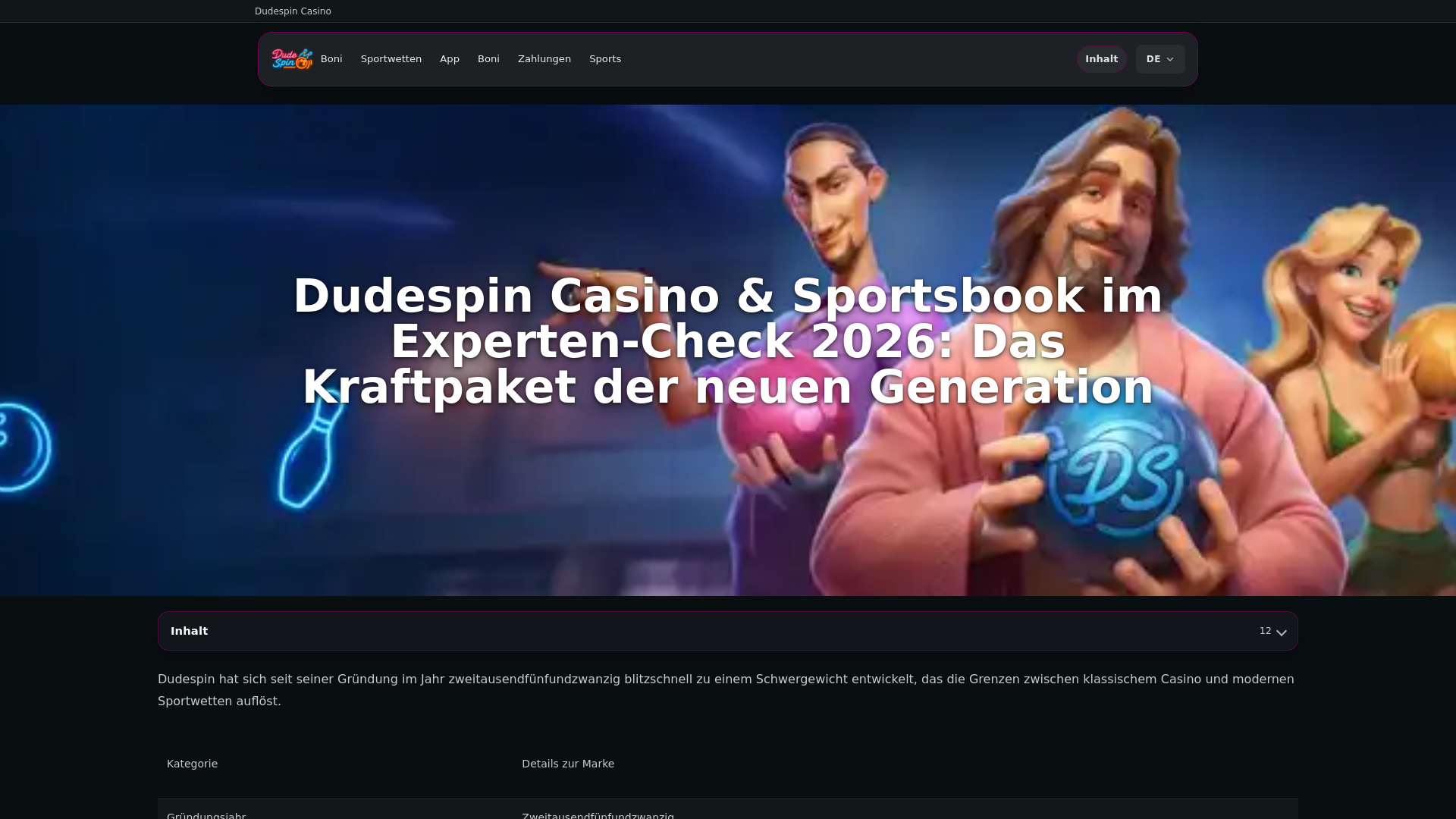 website screenshot of https://dudespin77.com/