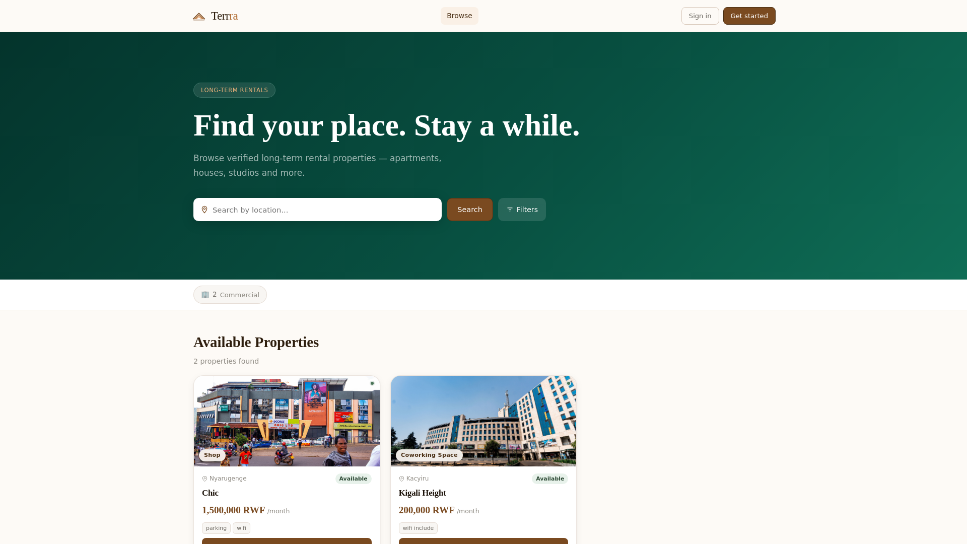 website screenshot of https://terrra-2fz.pages.dev/