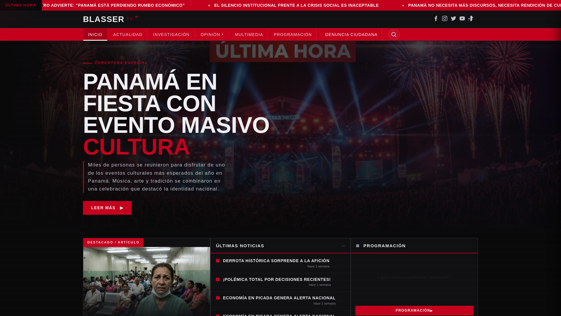 website screenshot of https://blassertv.com