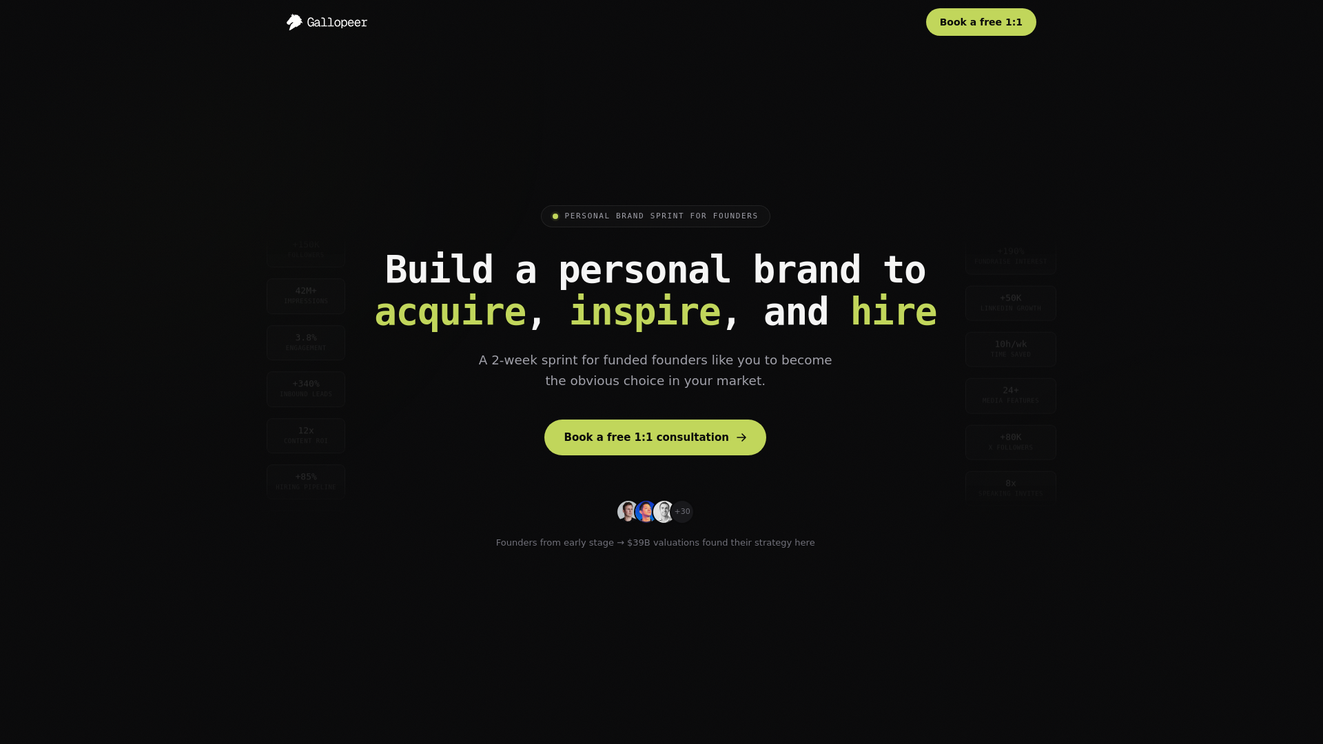 website screenshot of https://trygallopeer.com/