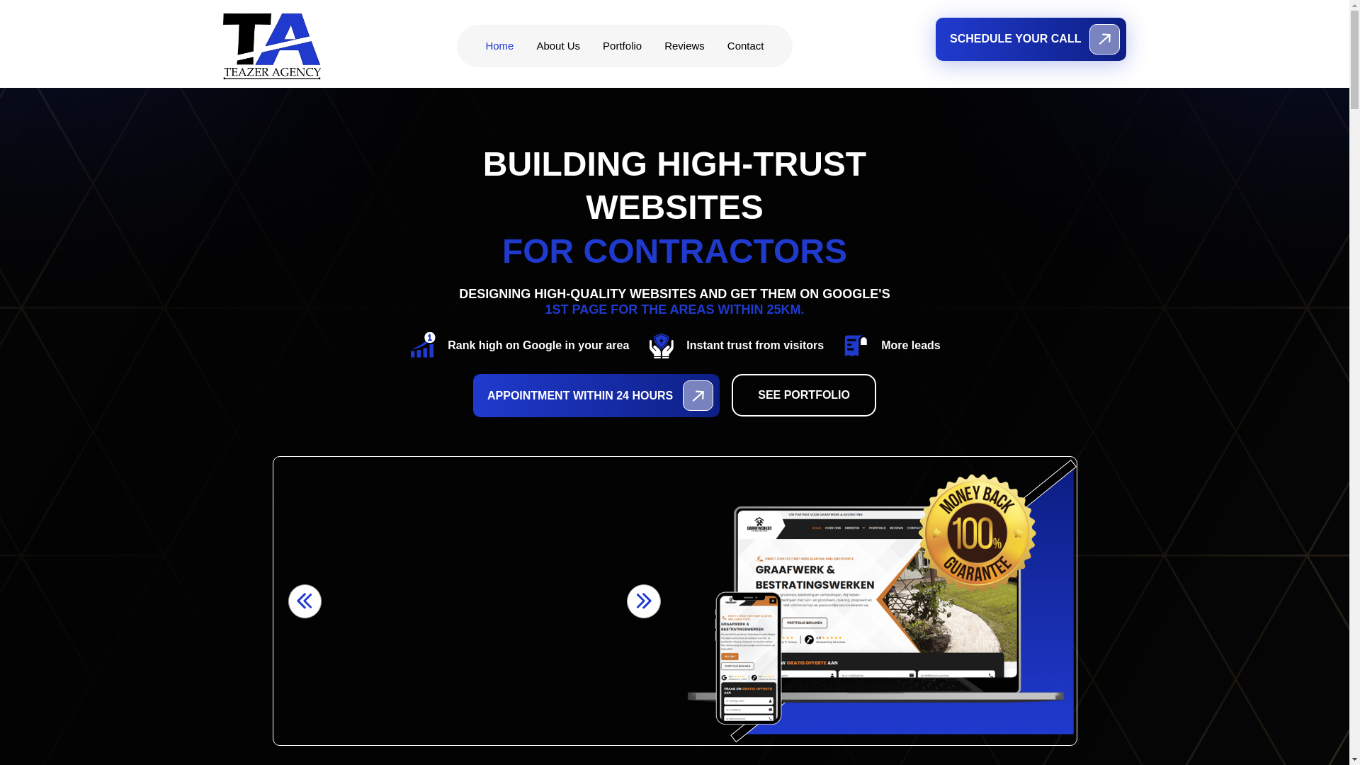 website screenshot of https://teazeragencydesign.shop/