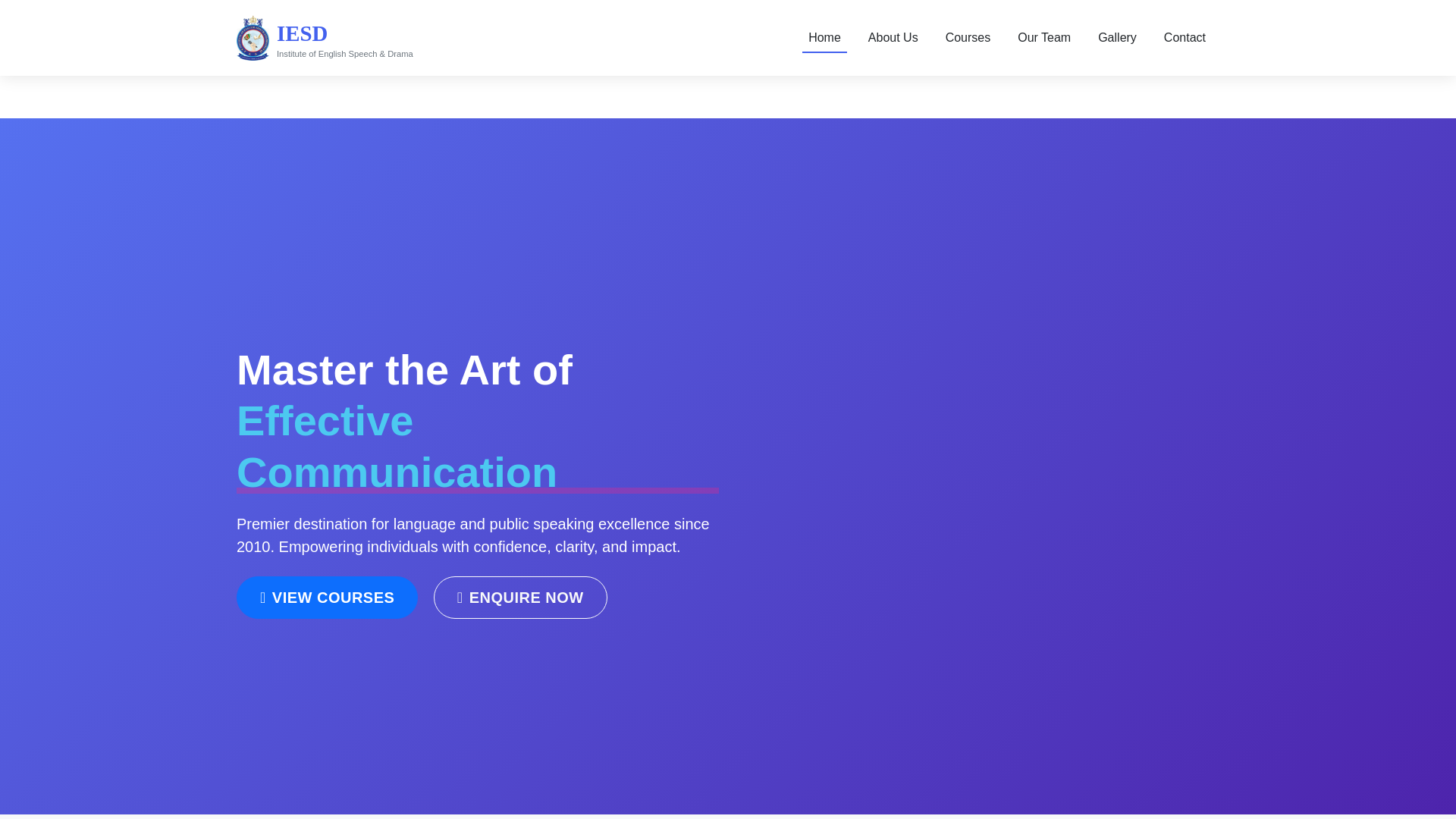 website screenshot of https://iesd.lk