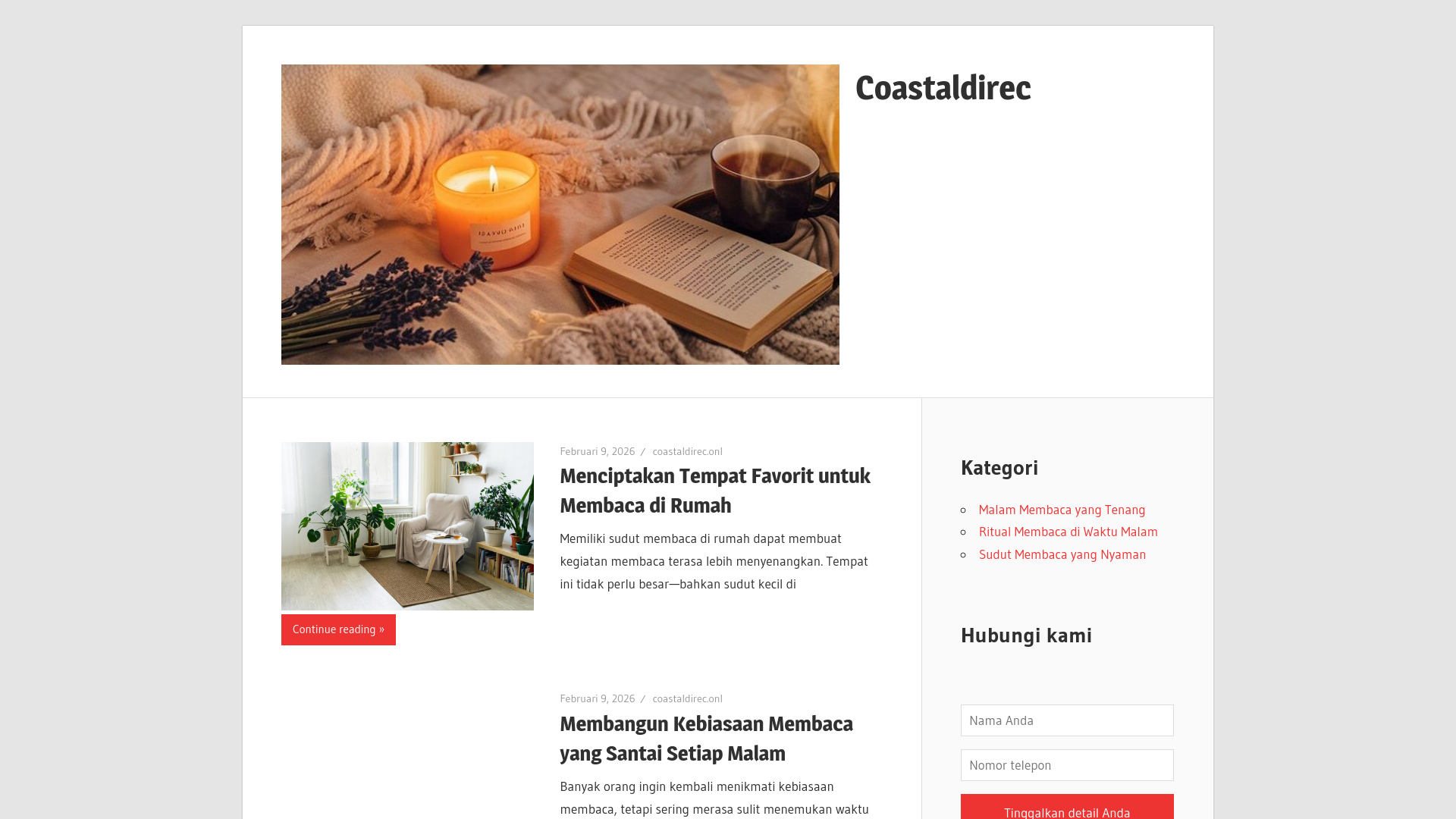 website screenshot of https://coastaldirec.onl/