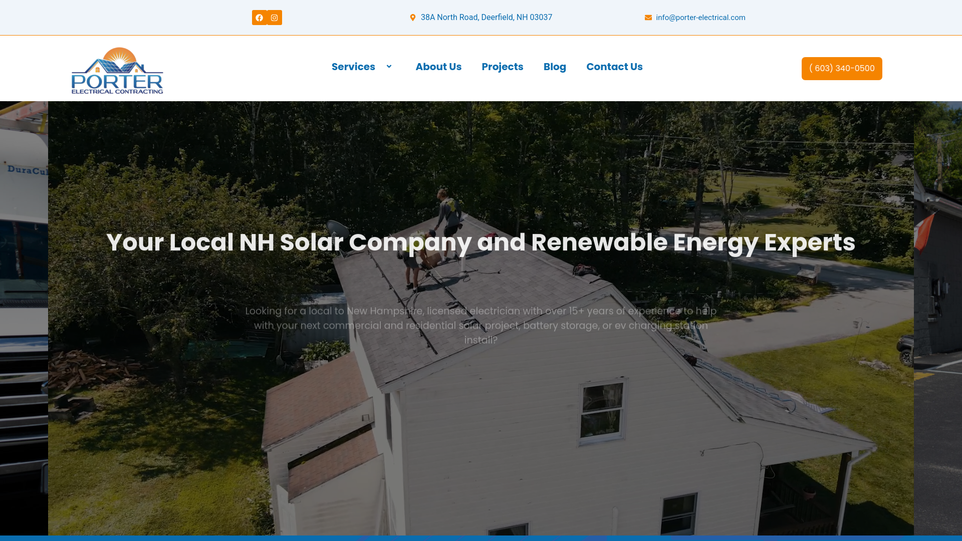 website screenshot of https://portersolargroup.info/