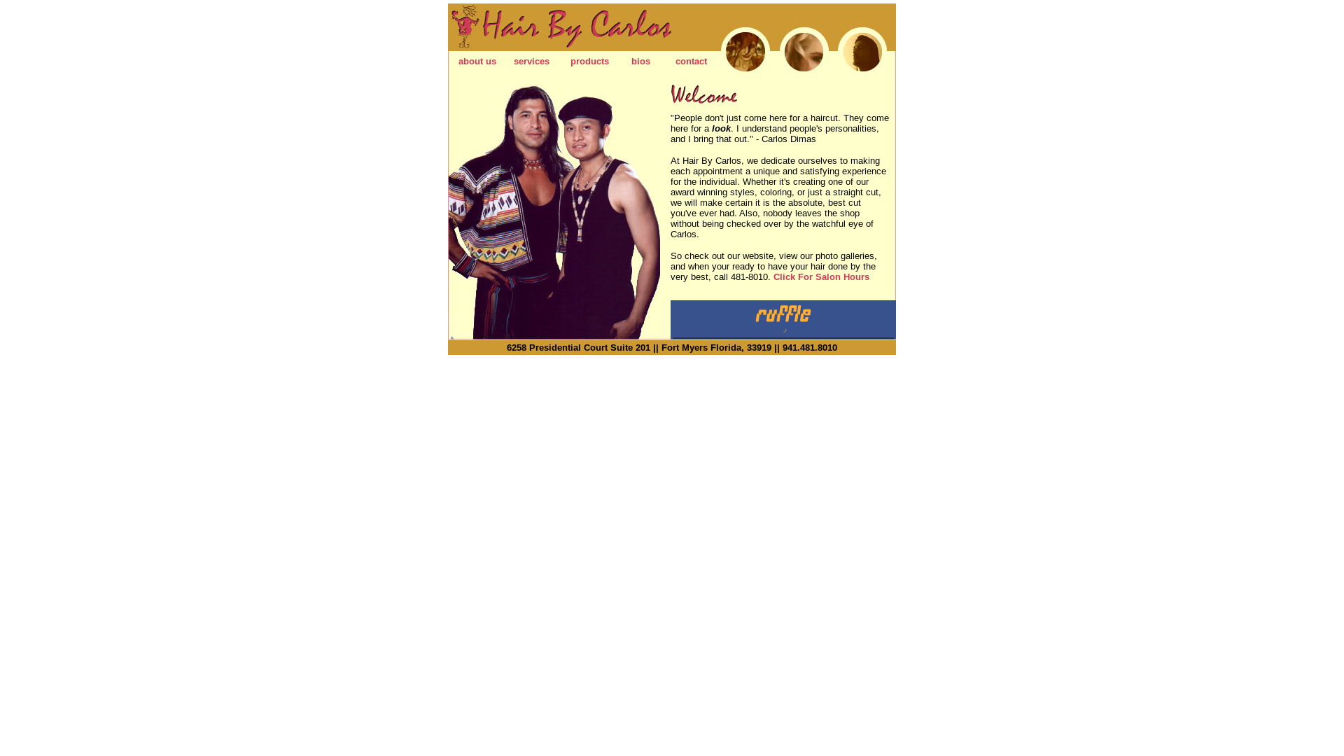 website screenshot of https://hairbycarlos.pages.dev/