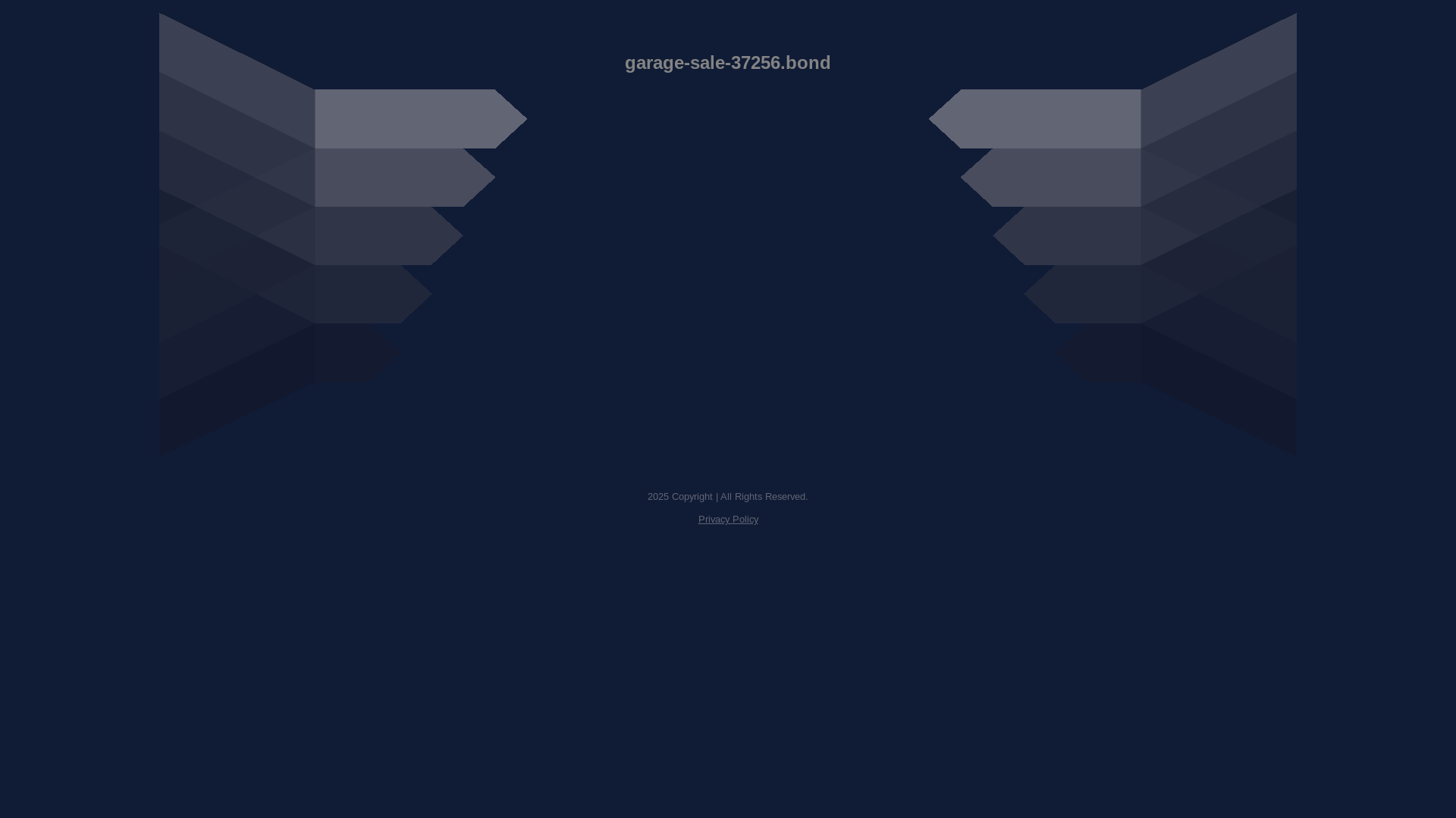 website screenshot of https://garage-sale-37256.bond/