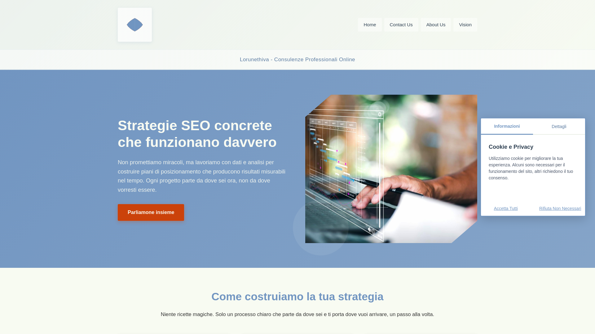 website screenshot of https://lorunethiva.world