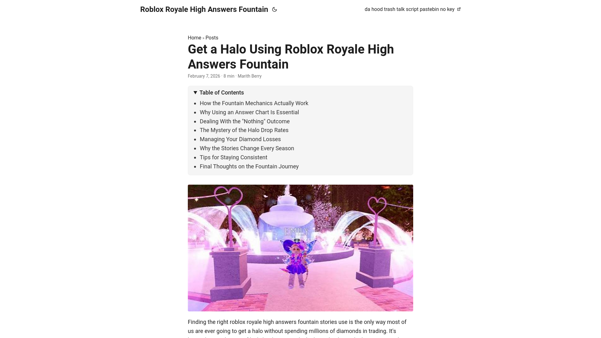 website screenshot of https://roblox-royale-high-answers-fountain.pages.dev/