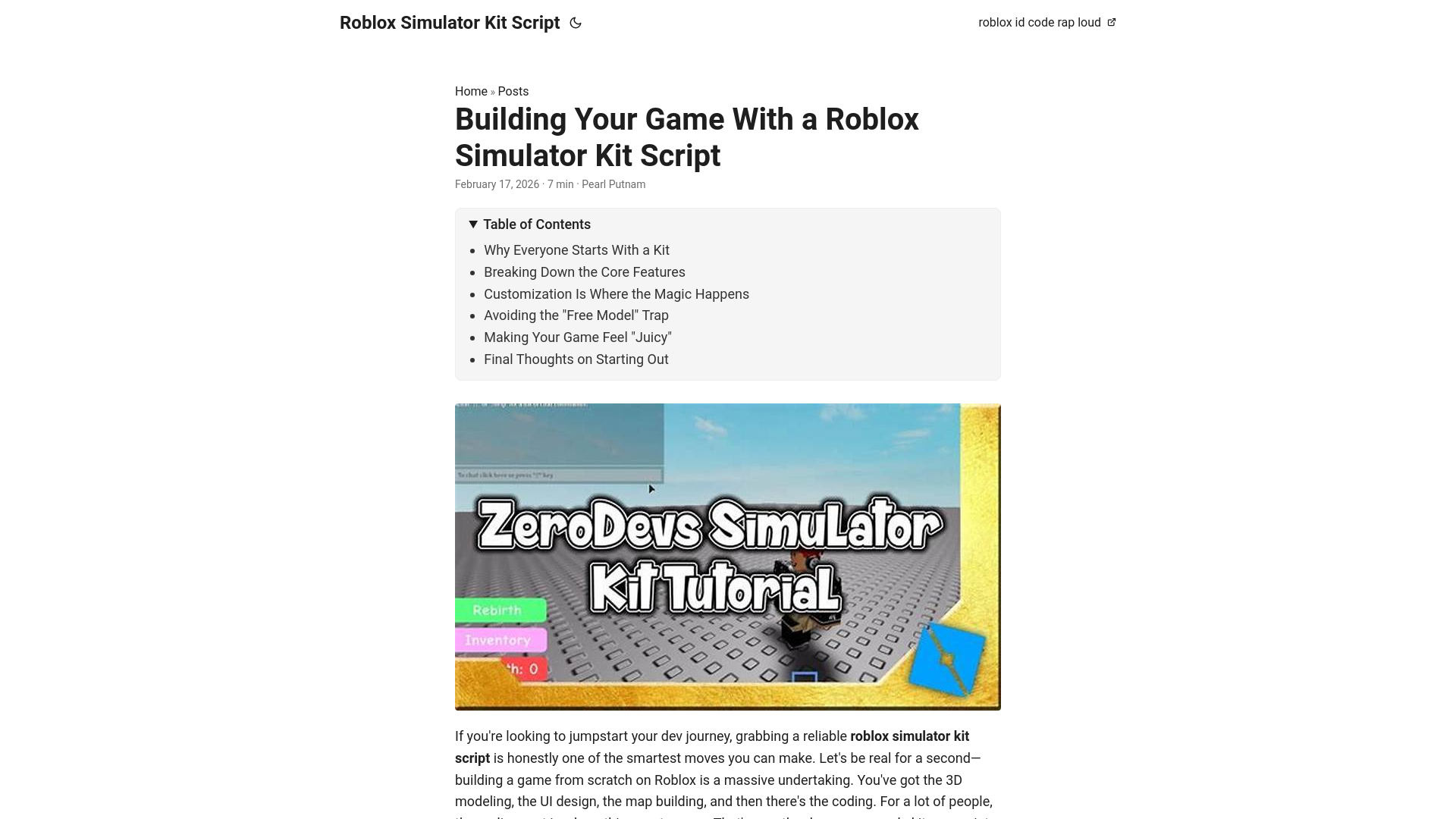website screenshot of https://roblox-simulator-kit-script.pages.dev/