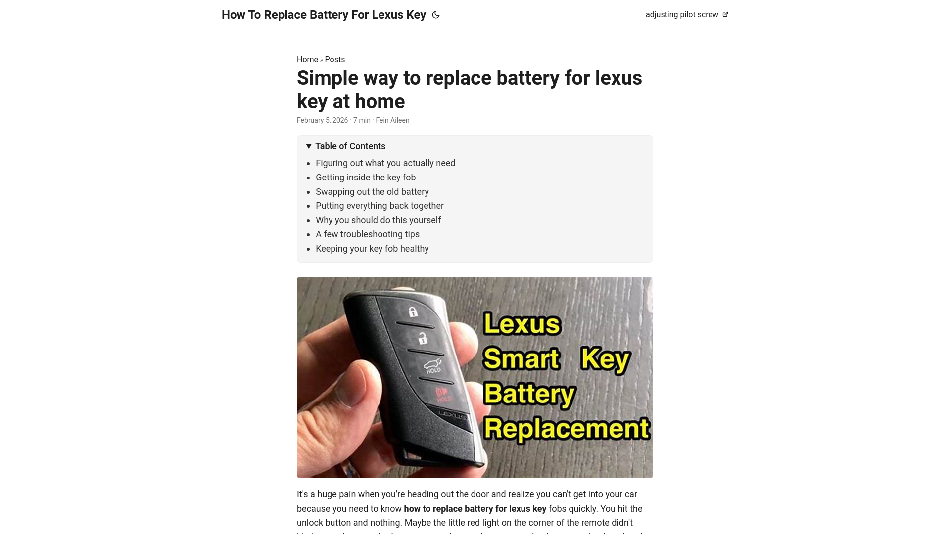 website screenshot of https://how-to-replace-battery-for-lexus-key.pages.dev/