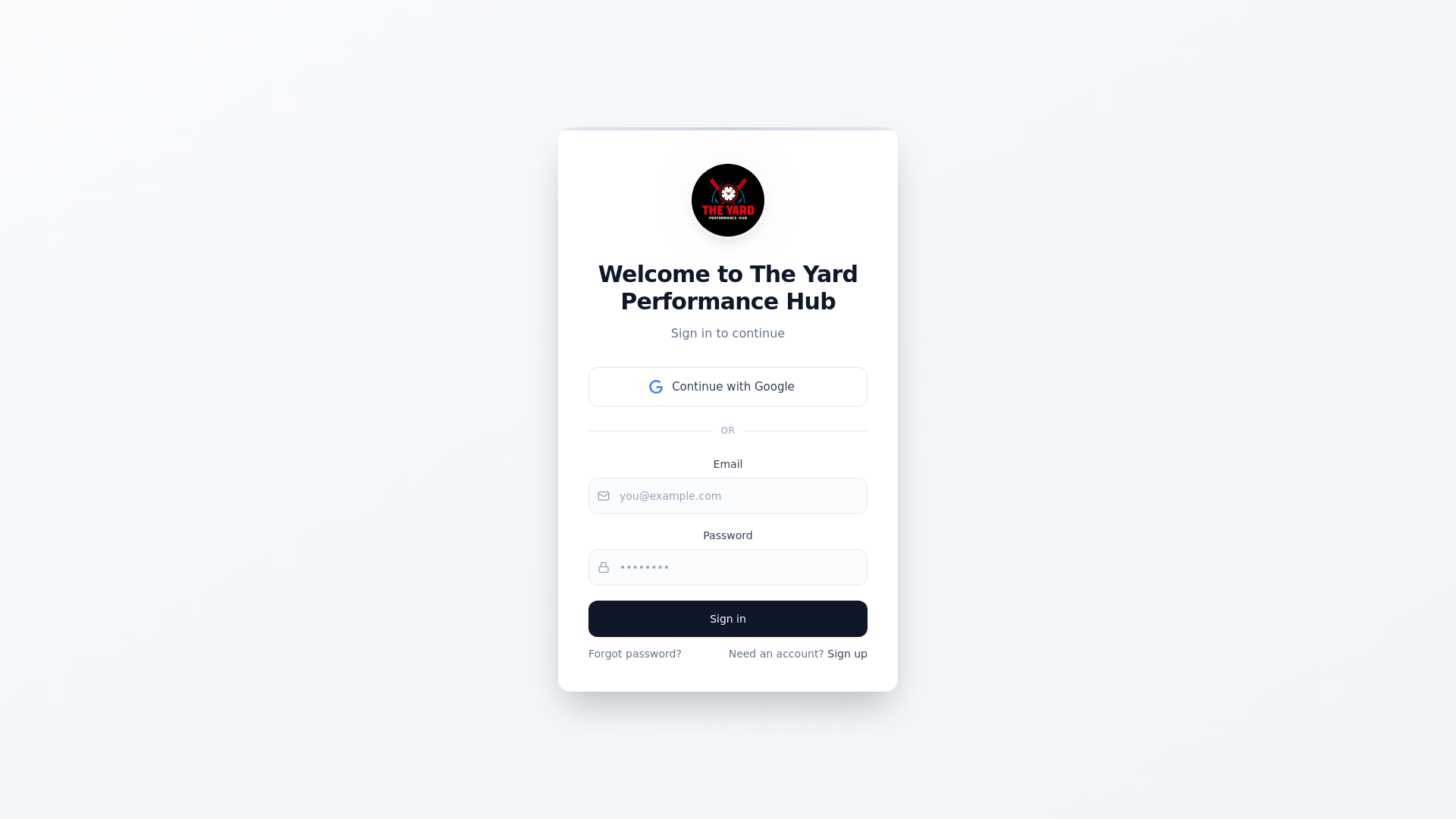 website screenshot of https://theyardball.com/