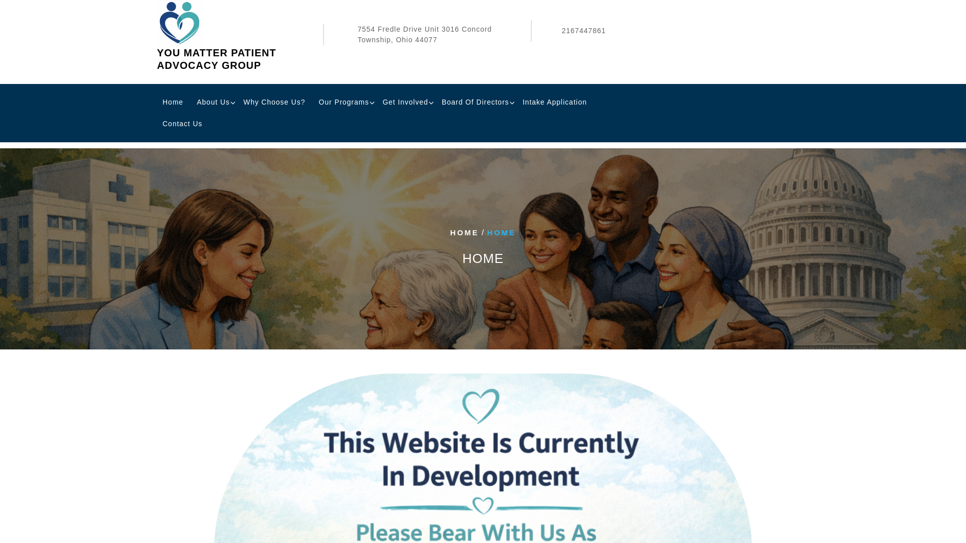 website screenshot of https://youmatterpatientadvocacygroup.org/