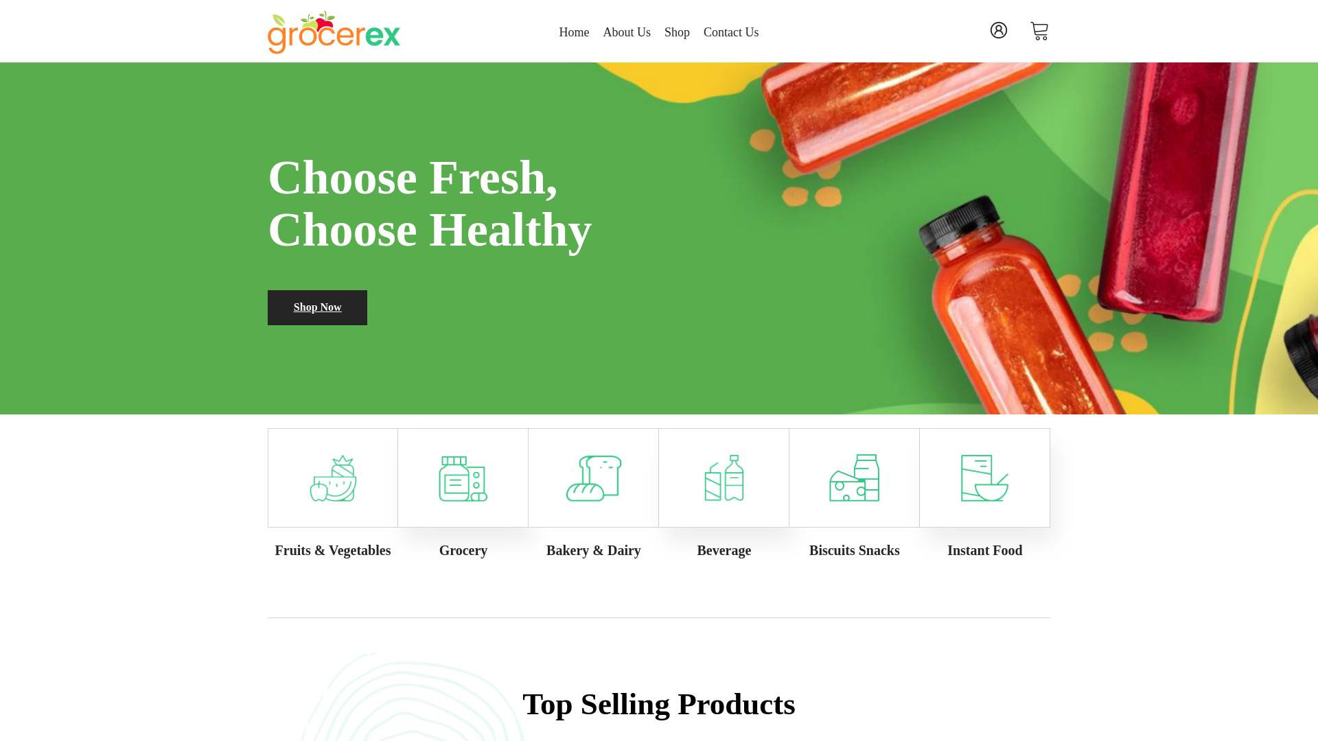 website screenshot of https://happydailybasket.store