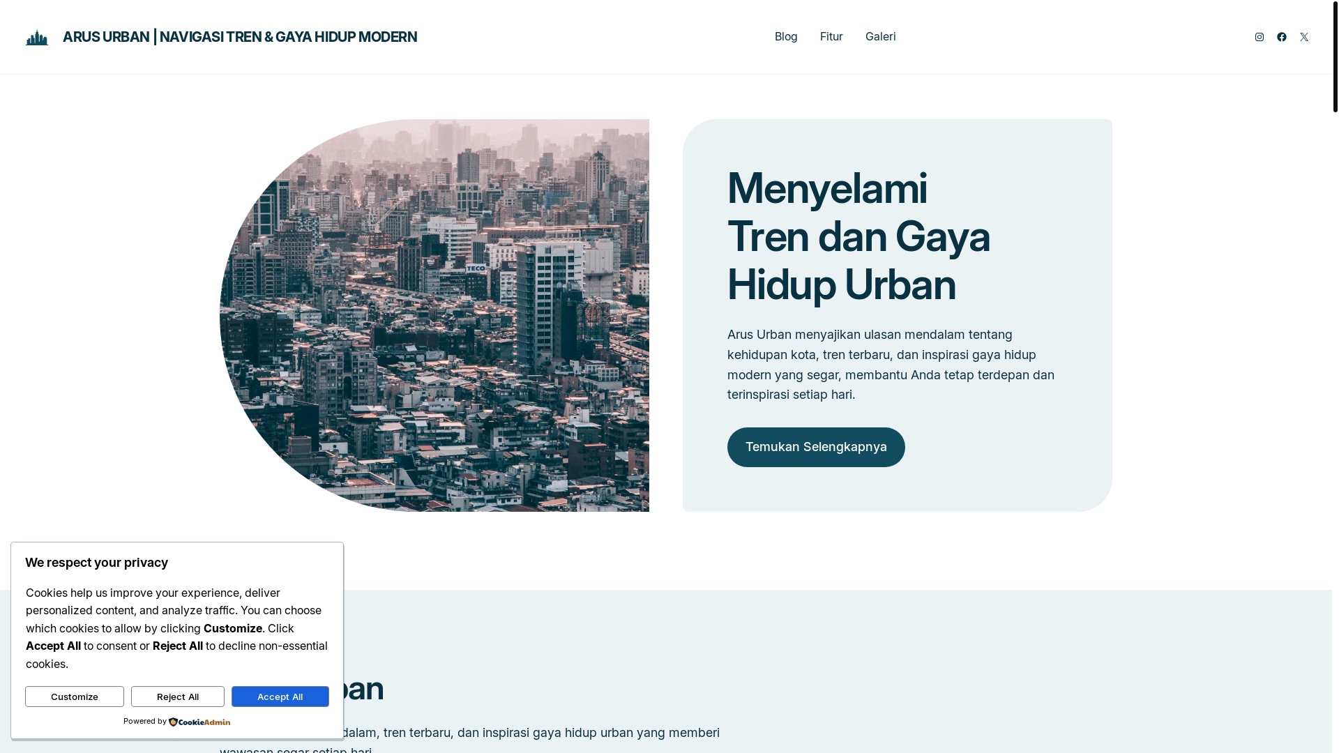 website screenshot of https://arusurban.com/