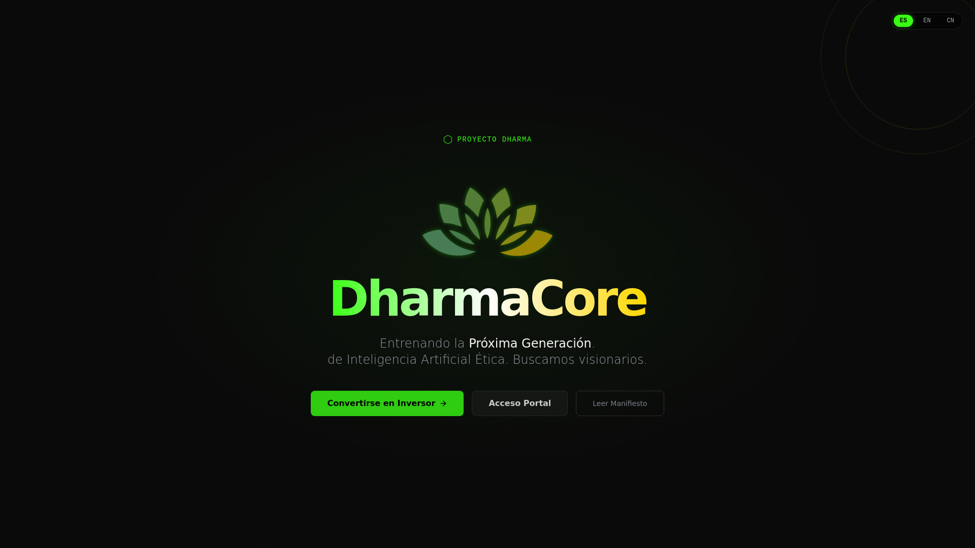 website screenshot of https://dharmacore.club/