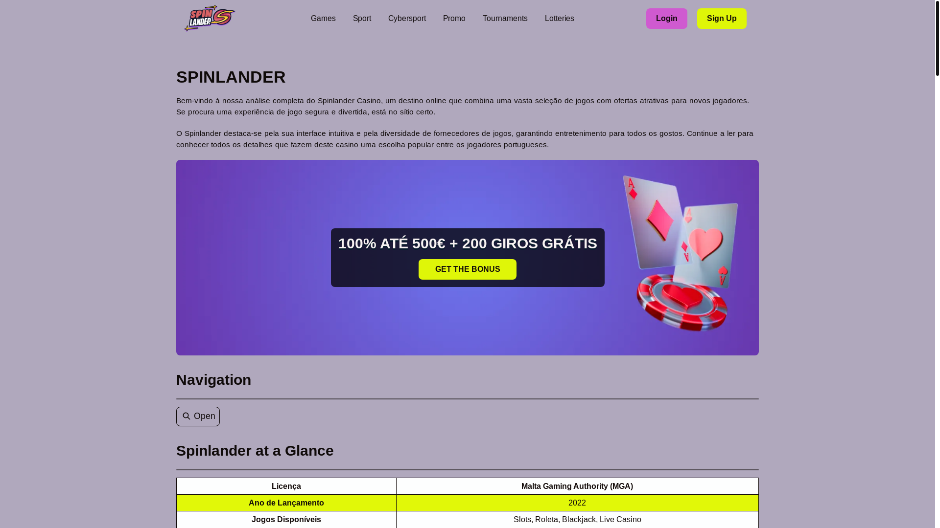 website screenshot of https://spinlanderpt-com.pages.dev/