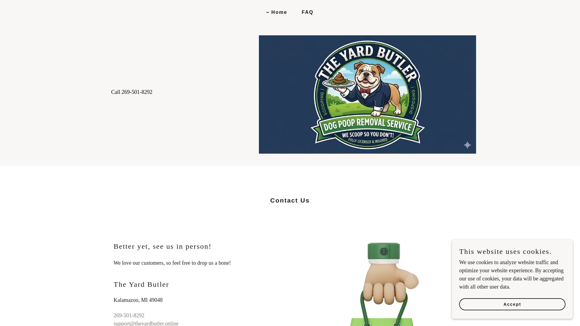 website screenshot of https://theyardbutler.online/