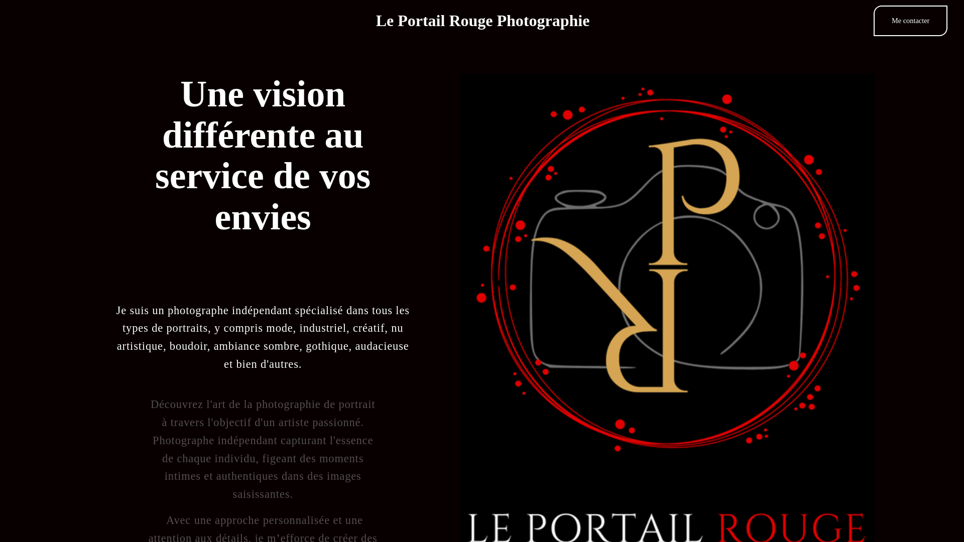 website screenshot of https://leportailrougephotographie.com