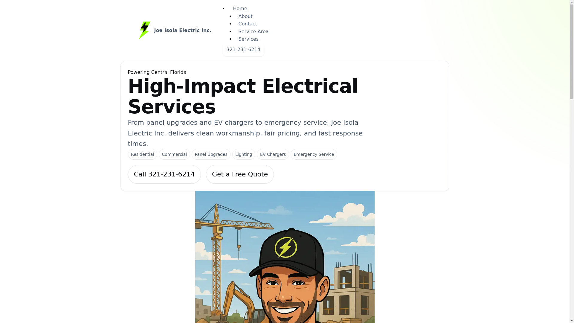 website screenshot of https://isolaelectric.com/