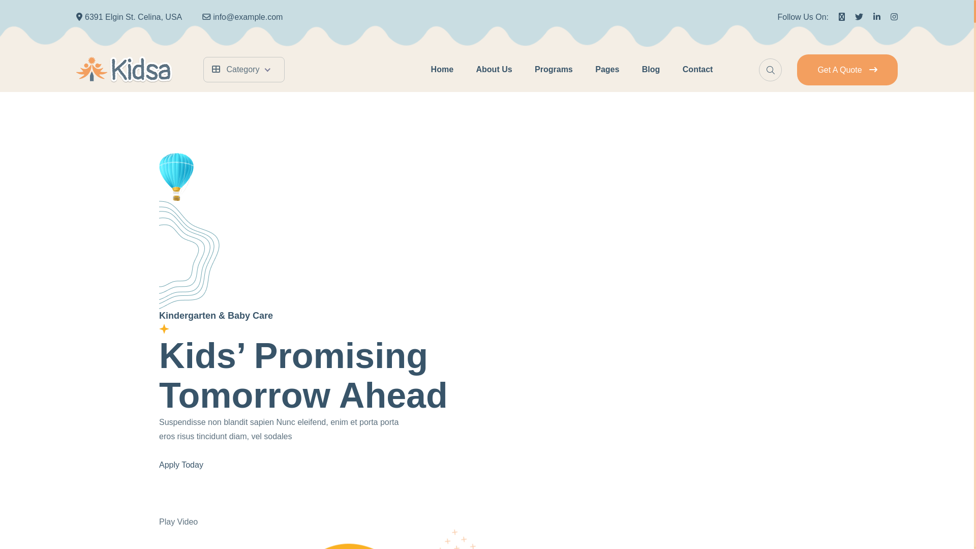 website screenshot of https://akdkidsmavisehir.com/