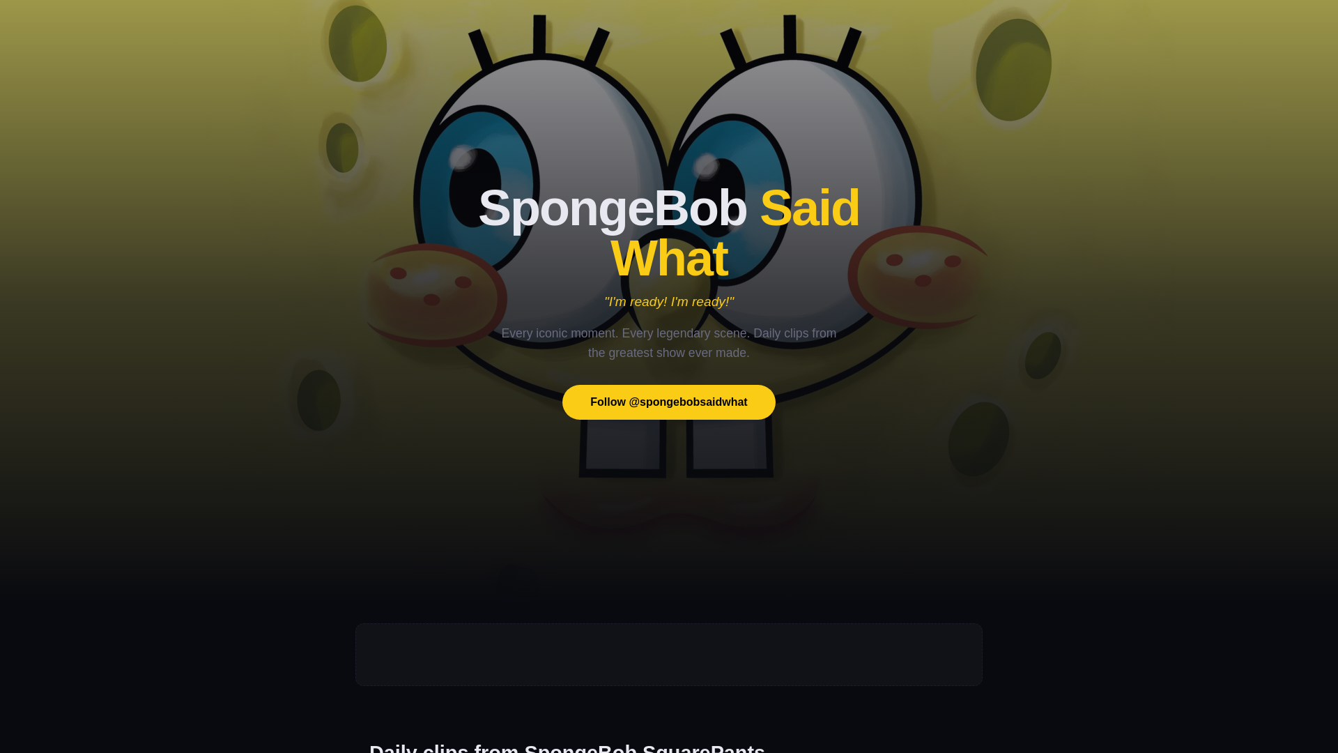 website screenshot of https://spongebobsaidwhat.pages.dev/