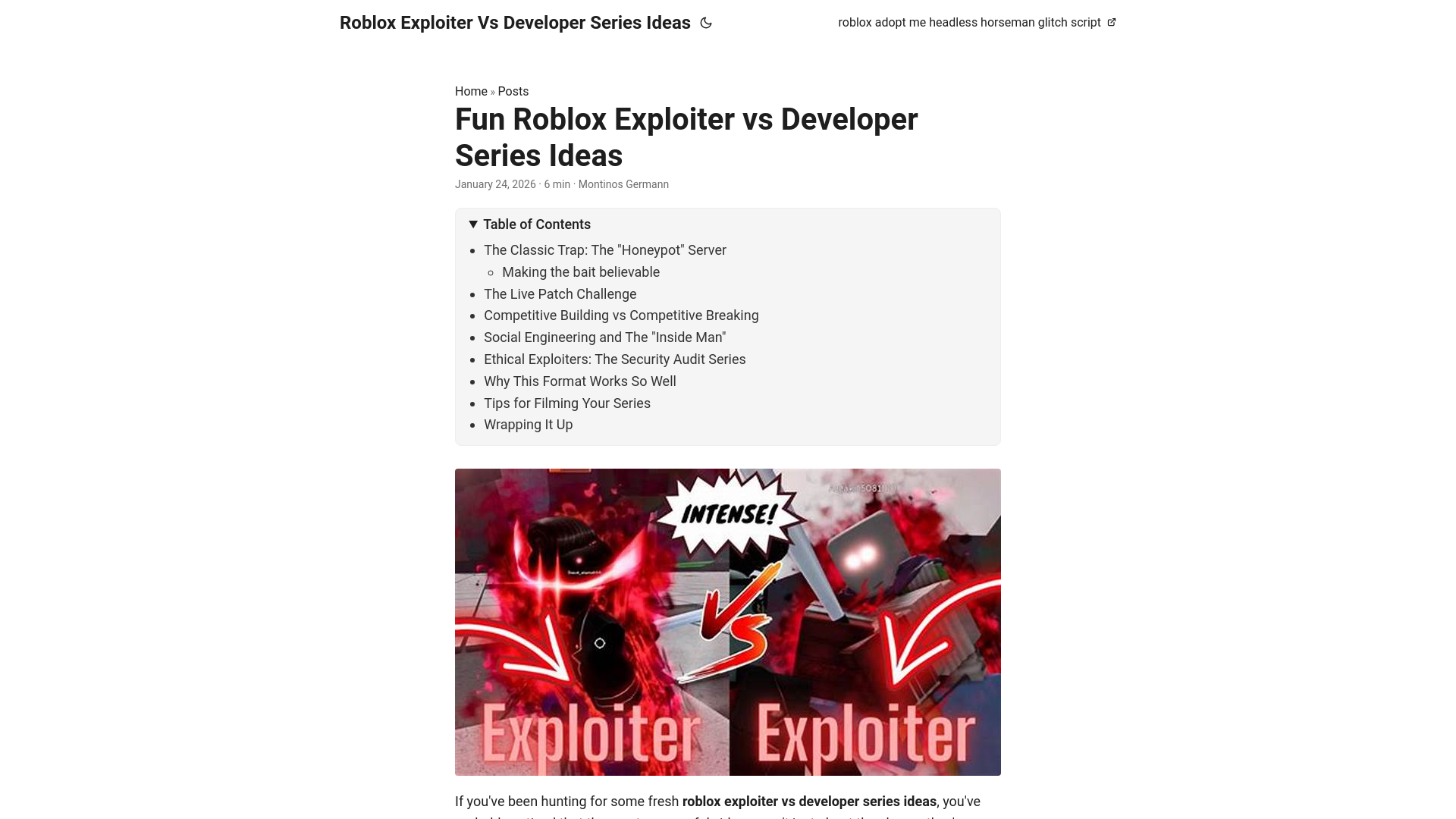 website screenshot of https://roblox-exploiter-vs-developer-series-ideas.pages.dev/