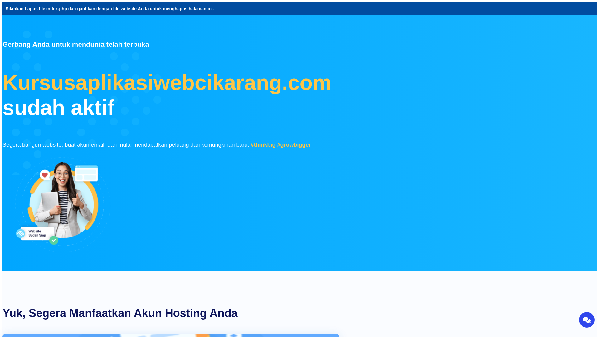 website screenshot of https://kursusaplikasiwebcikarang.com/