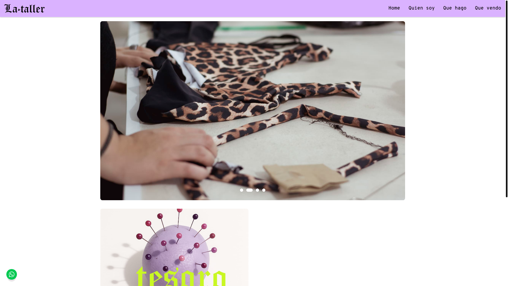 website screenshot of https://lataller.com.ar/