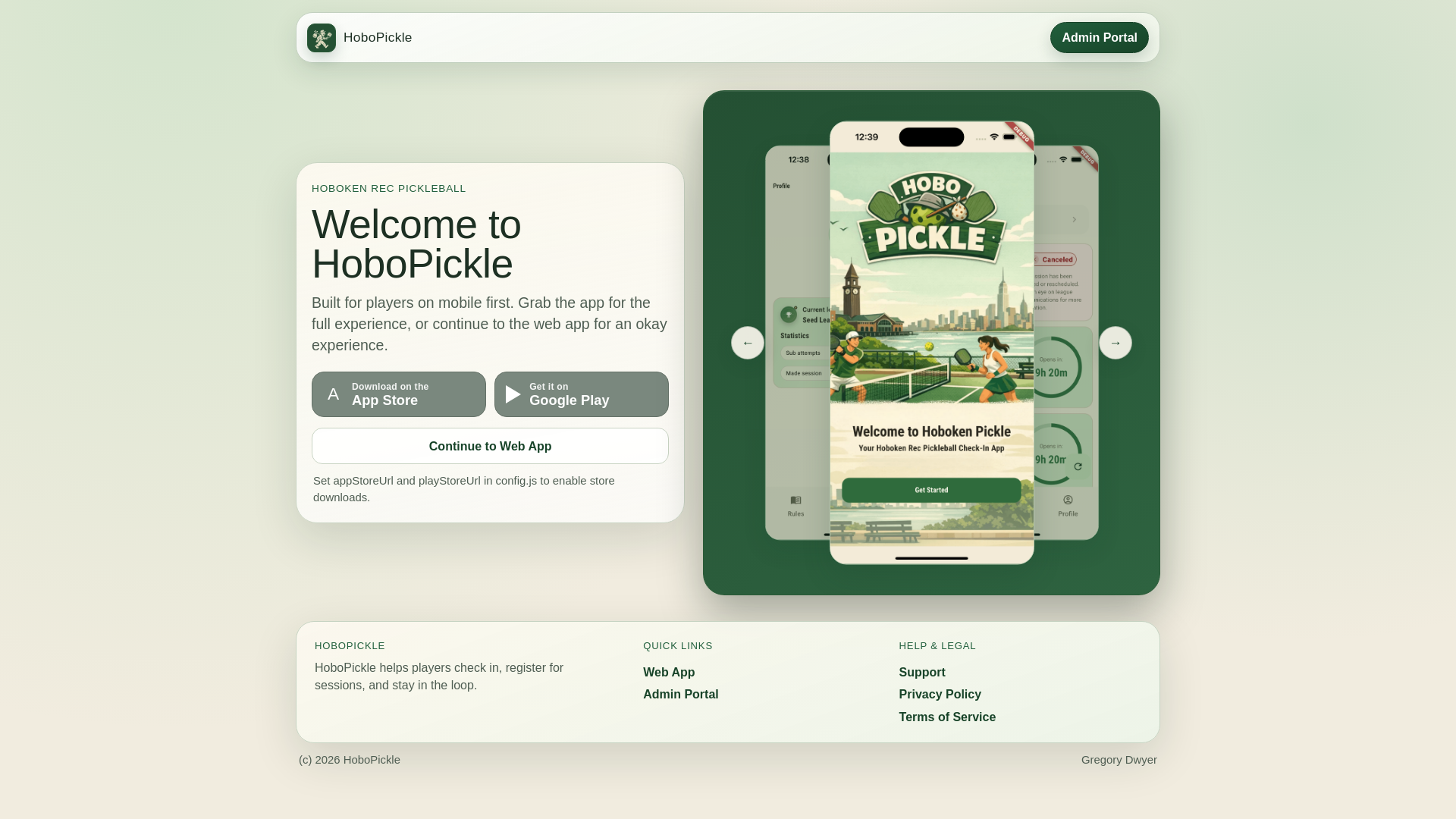 website screenshot of https://hobopickle.com/