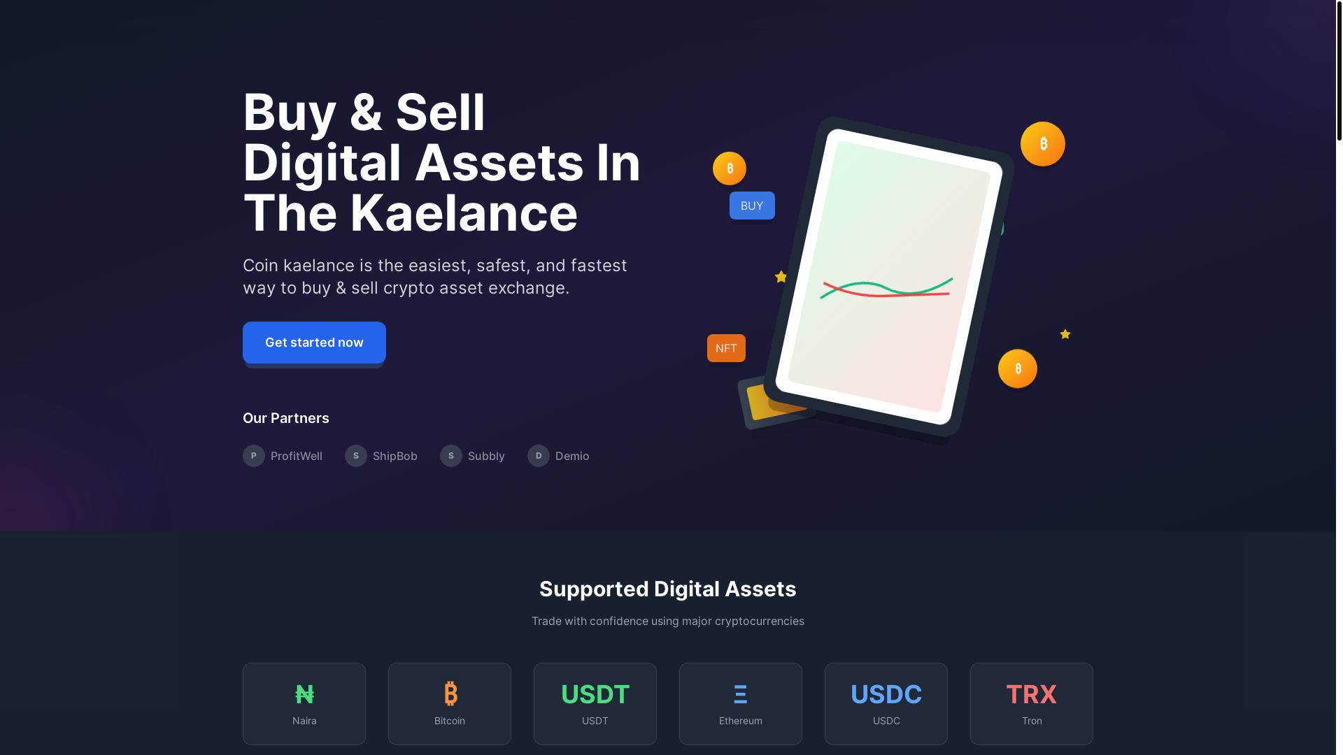 website screenshot of https://kaelance-landing-page.pages.dev/