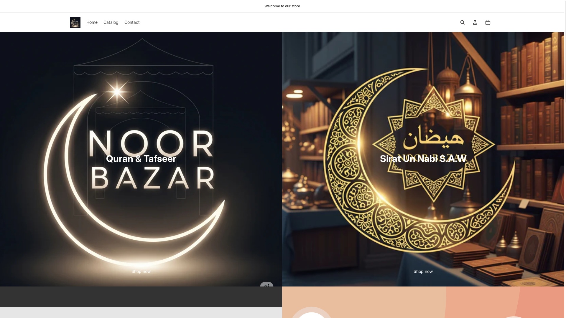 website screenshot of https://noorbazar.in/