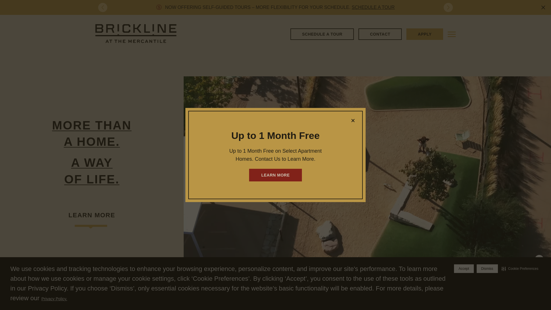 website screenshot of https://bricklineatthemercantile.com