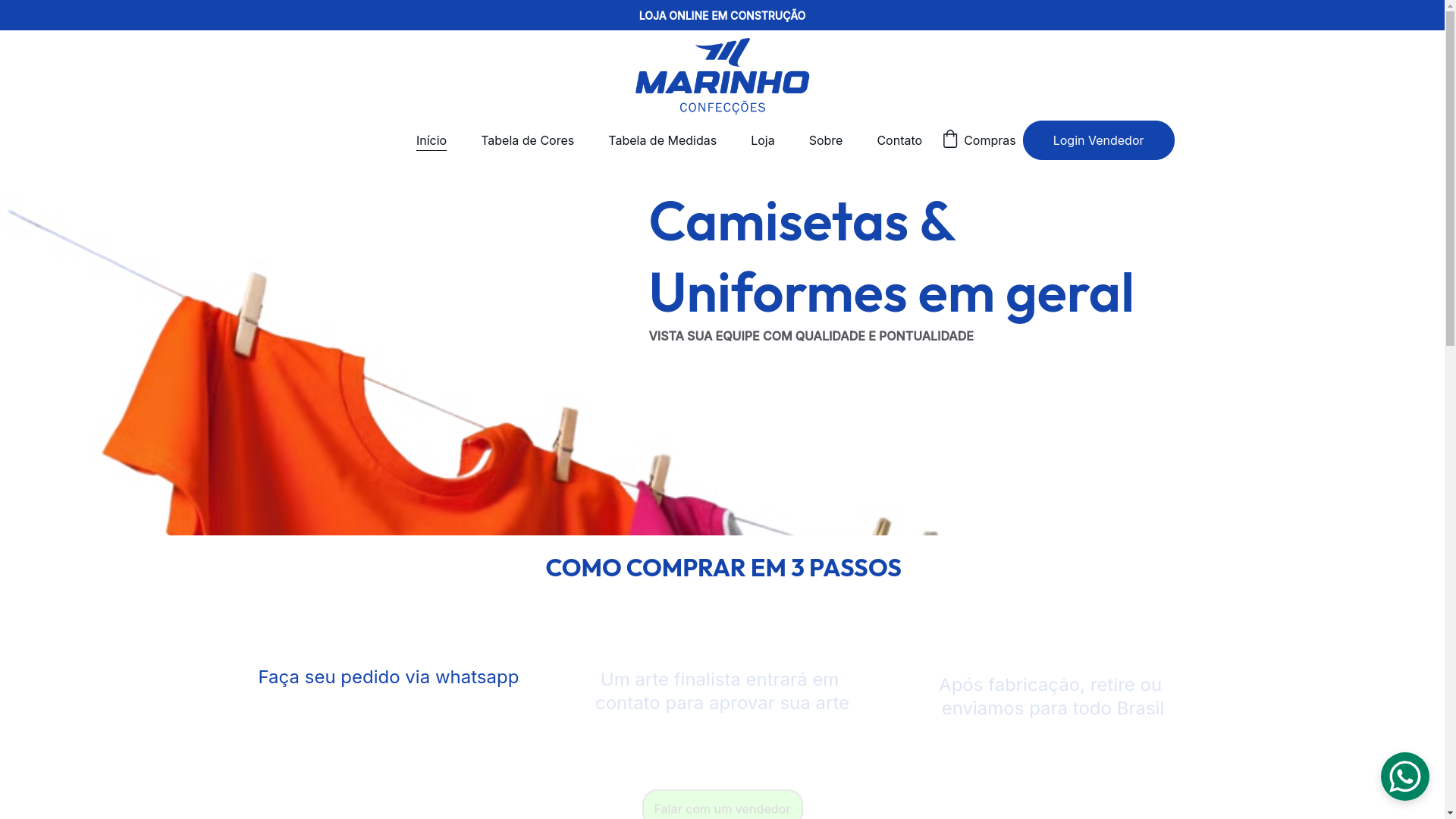 website screenshot of https://webmarinho.com.br/