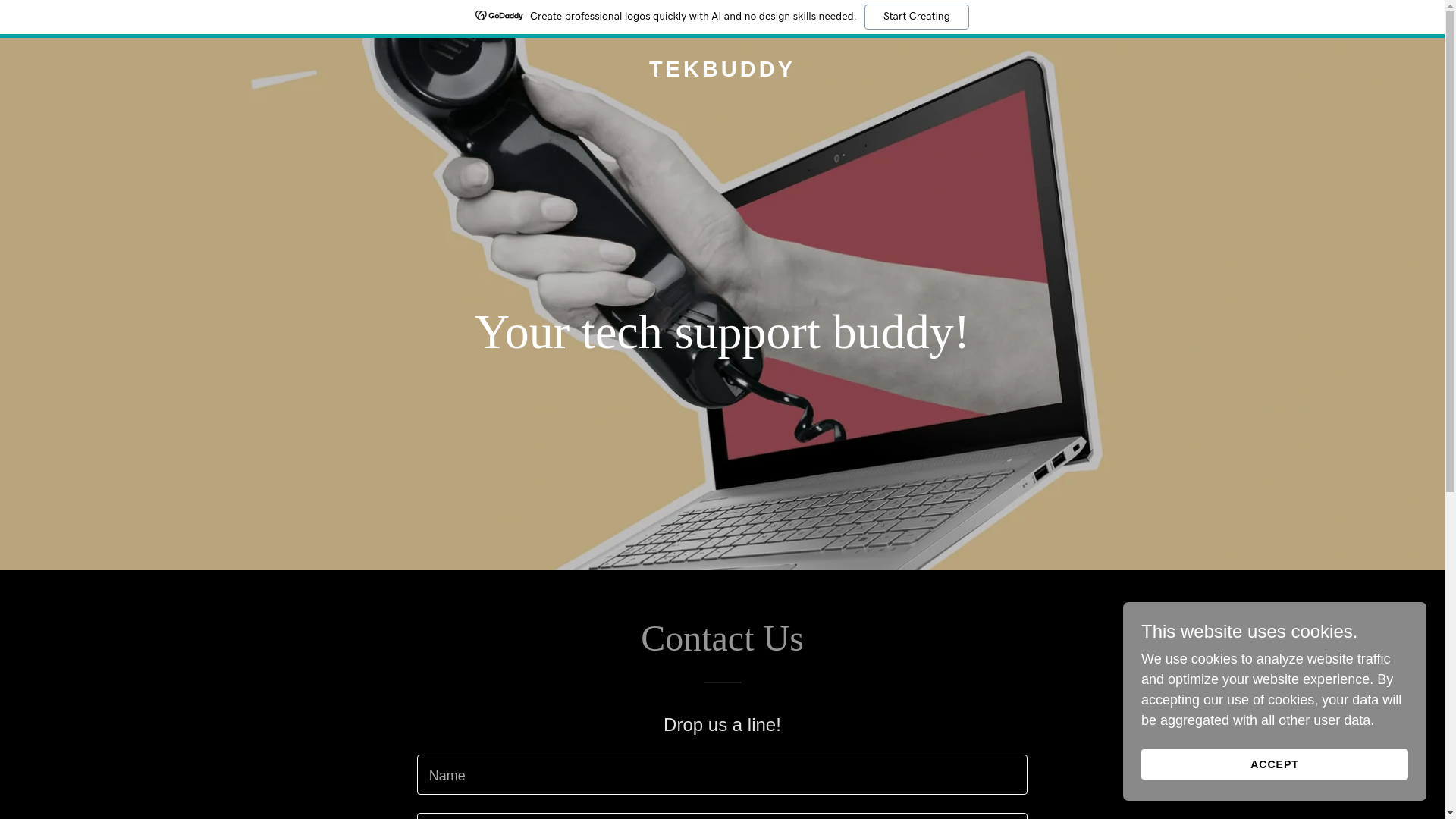 website screenshot of https://tekbuddy.me/